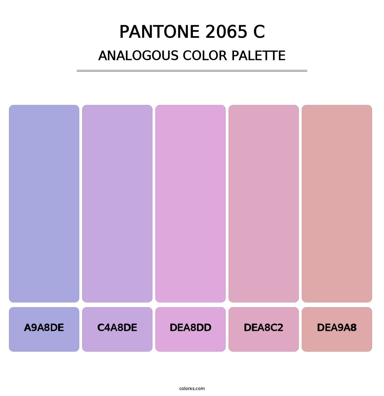 PANTONE 2065 C - Analogous Color Palette