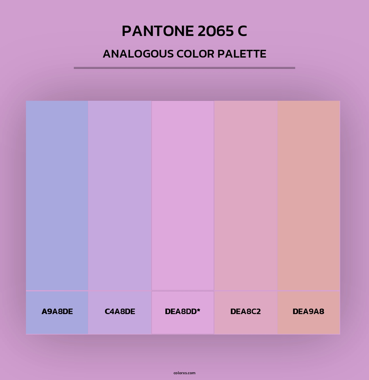 PANTONE 2065 C - Analogous Color Palette