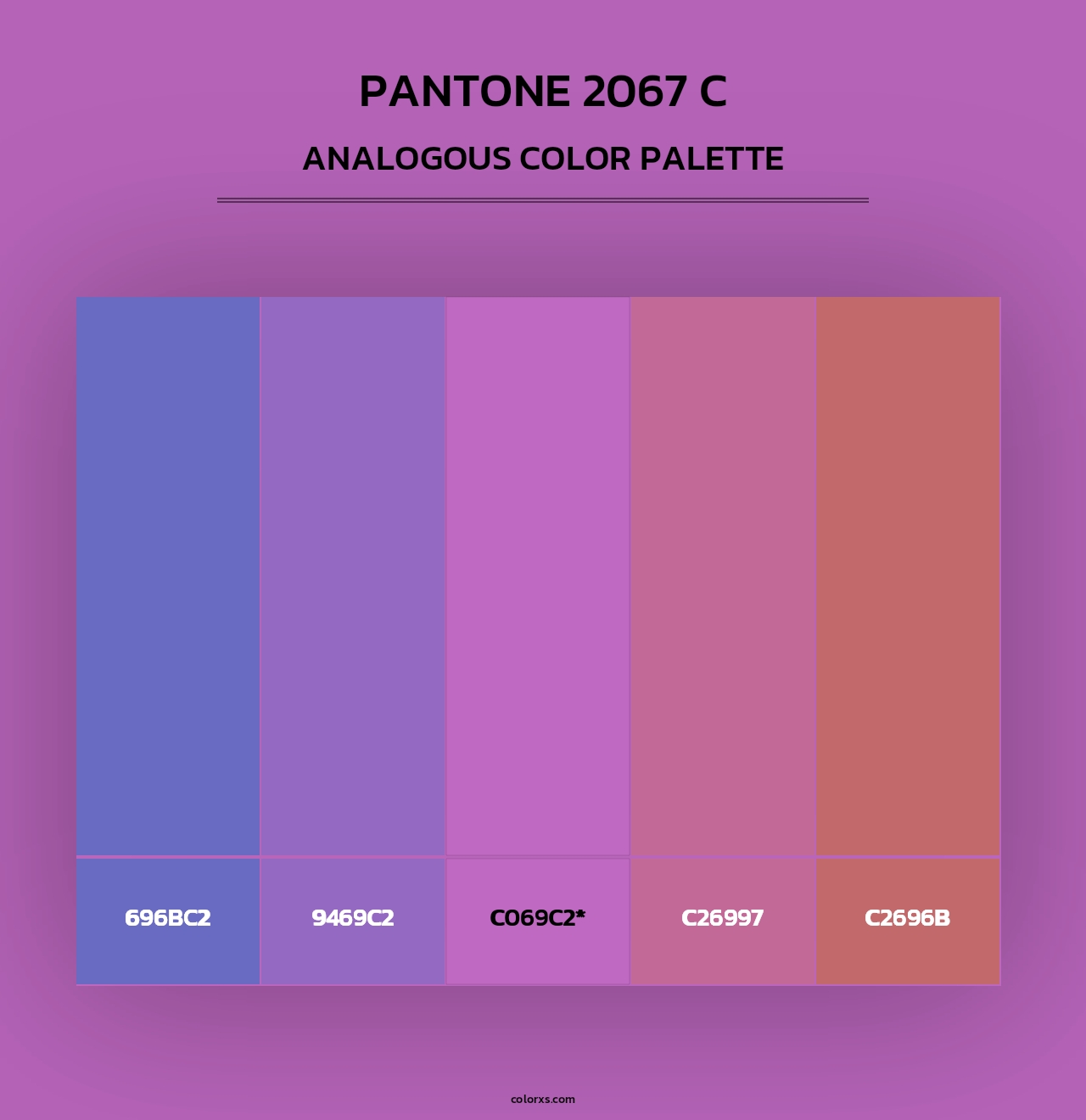 PANTONE 2067 C - Analogous Color Palette