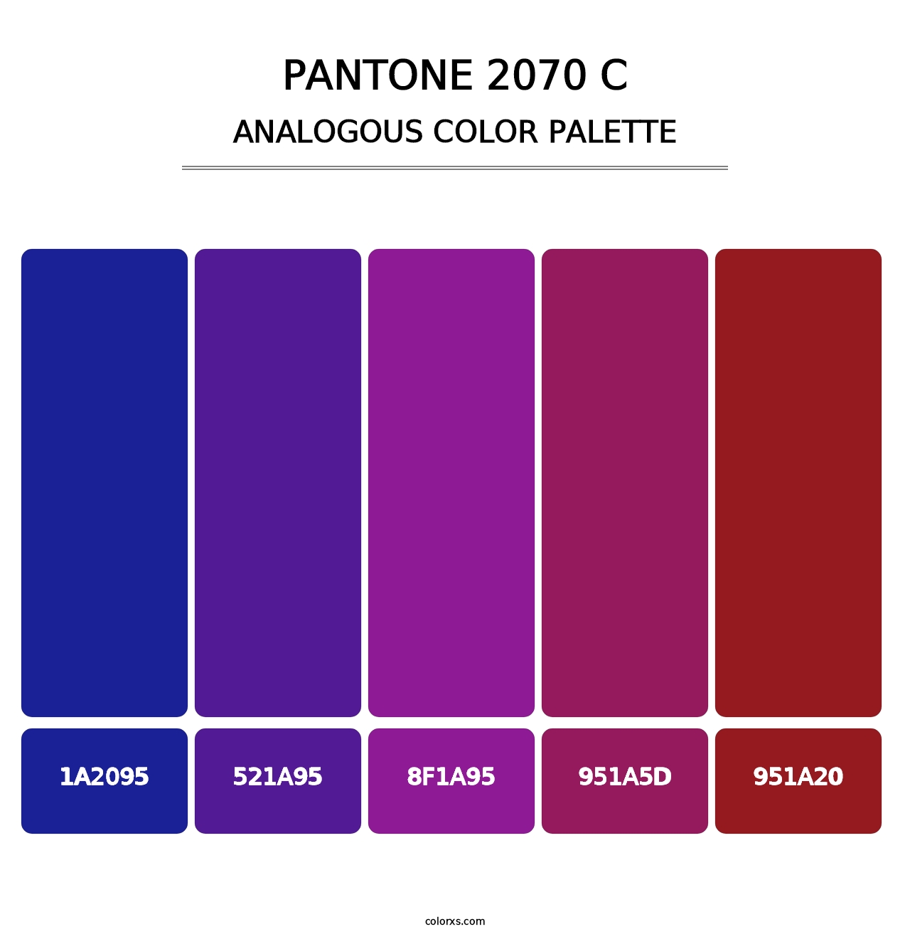 PANTONE 2070 C - Analogous Color Palette