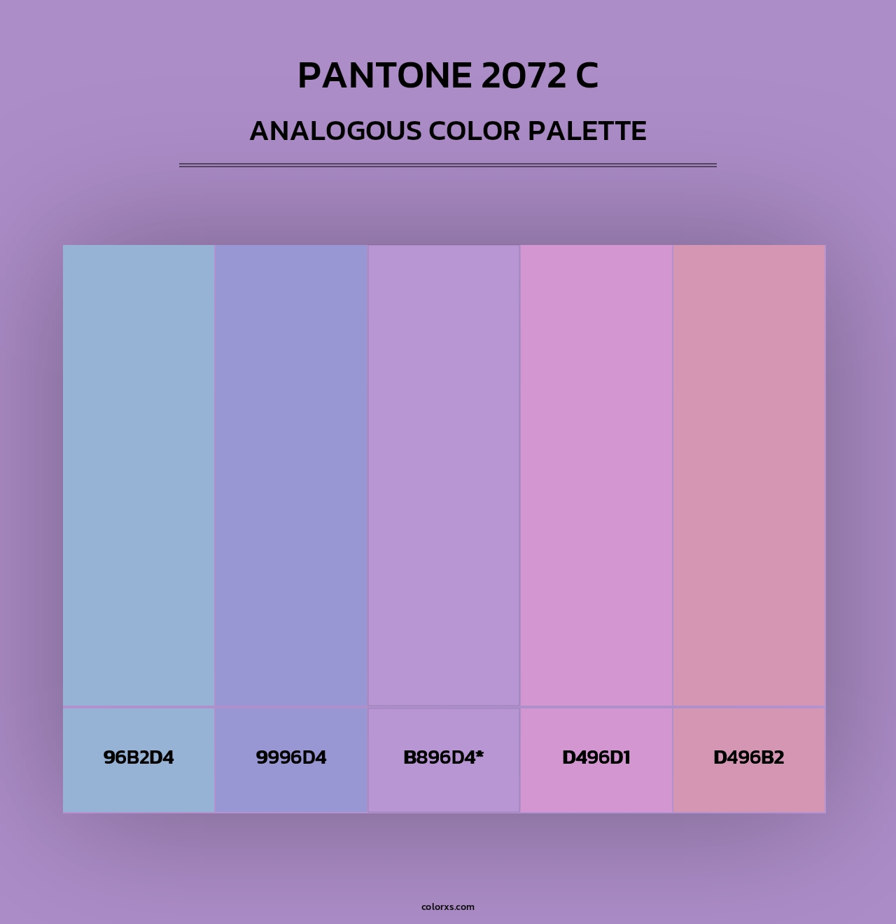 PANTONE 2072 C - Analogous Color Palette