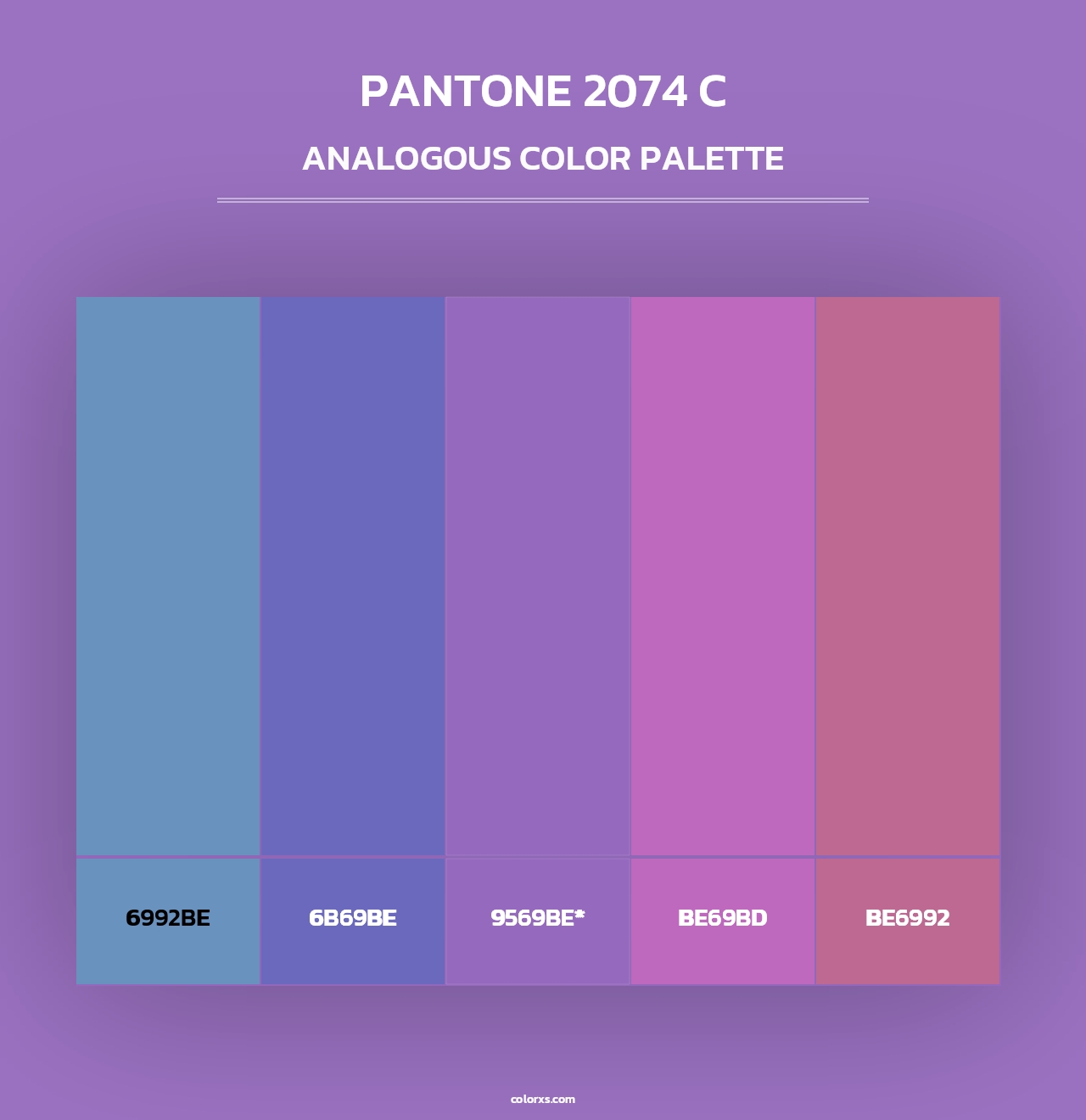 PANTONE 2074 C - Analogous Color Palette