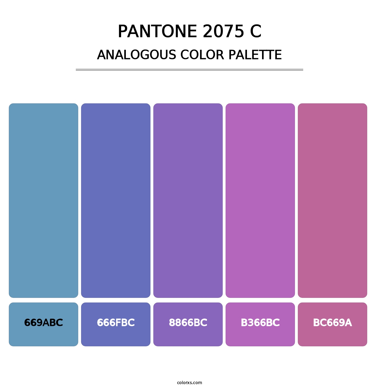 PANTONE 2075 C - Analogous Color Palette