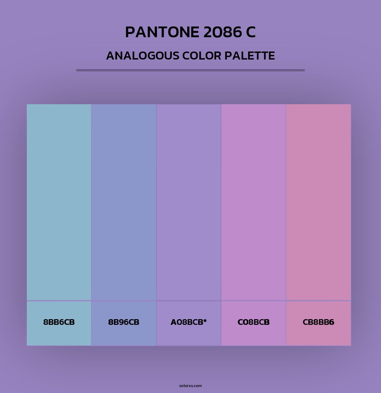 PANTONE 2086 C - Analogous Color Palette