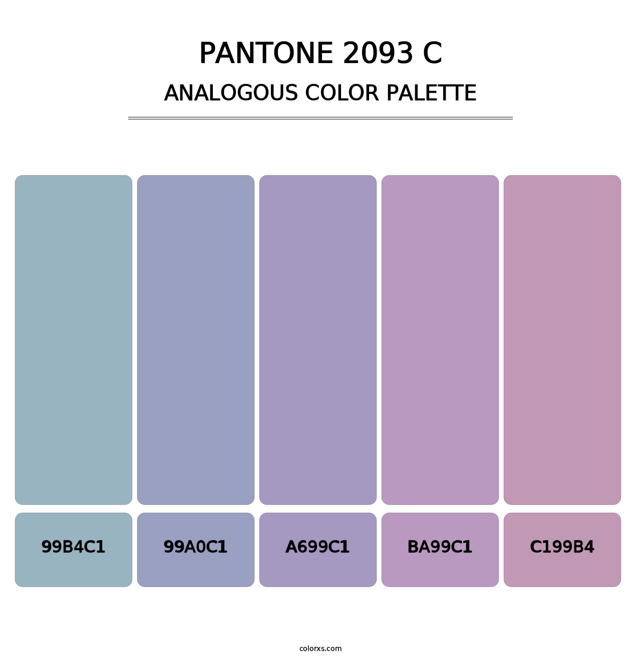 PANTONE 2093 C - Analogous Color Palette