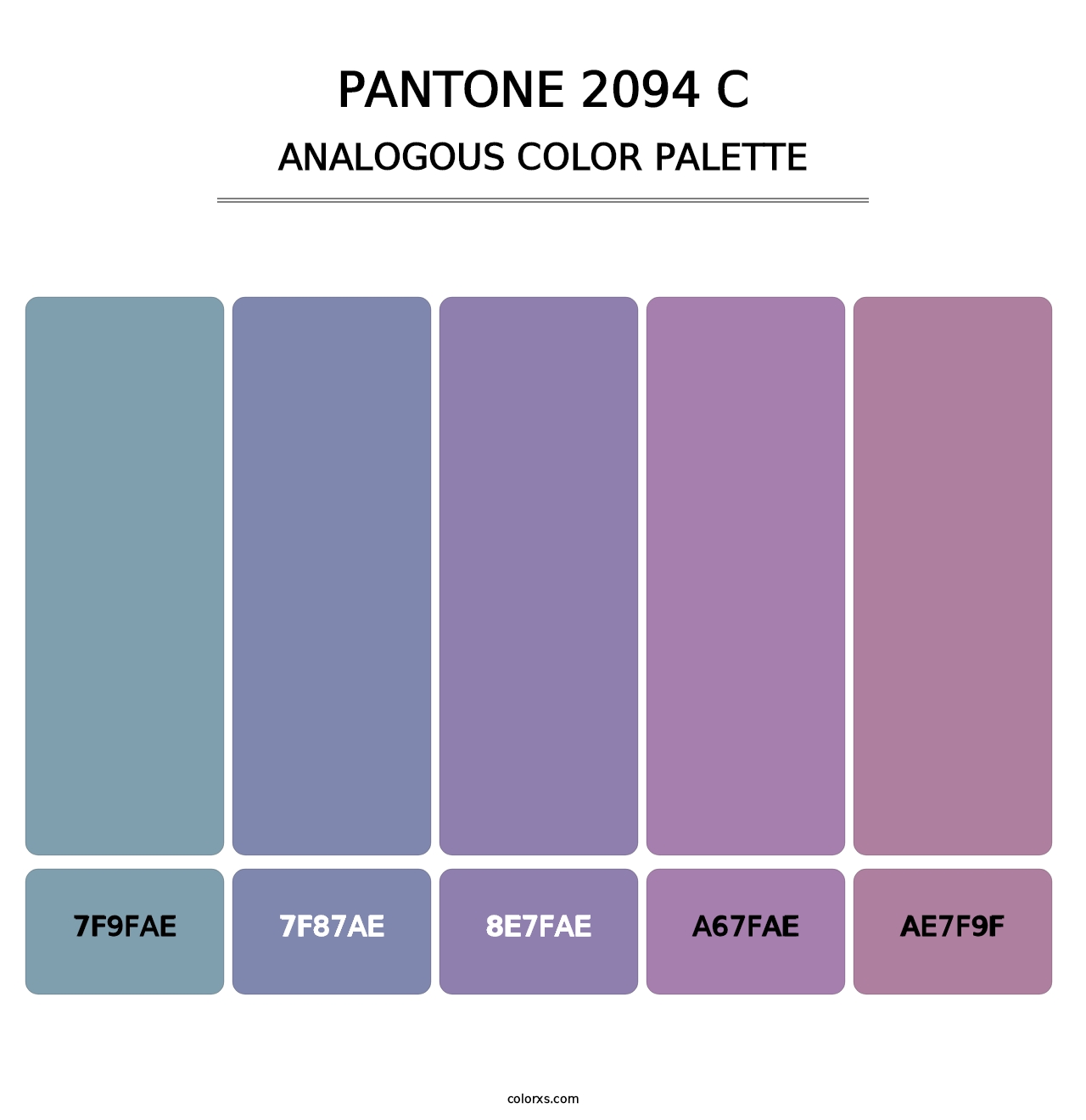 PANTONE 2094 C - Analogous Color Palette