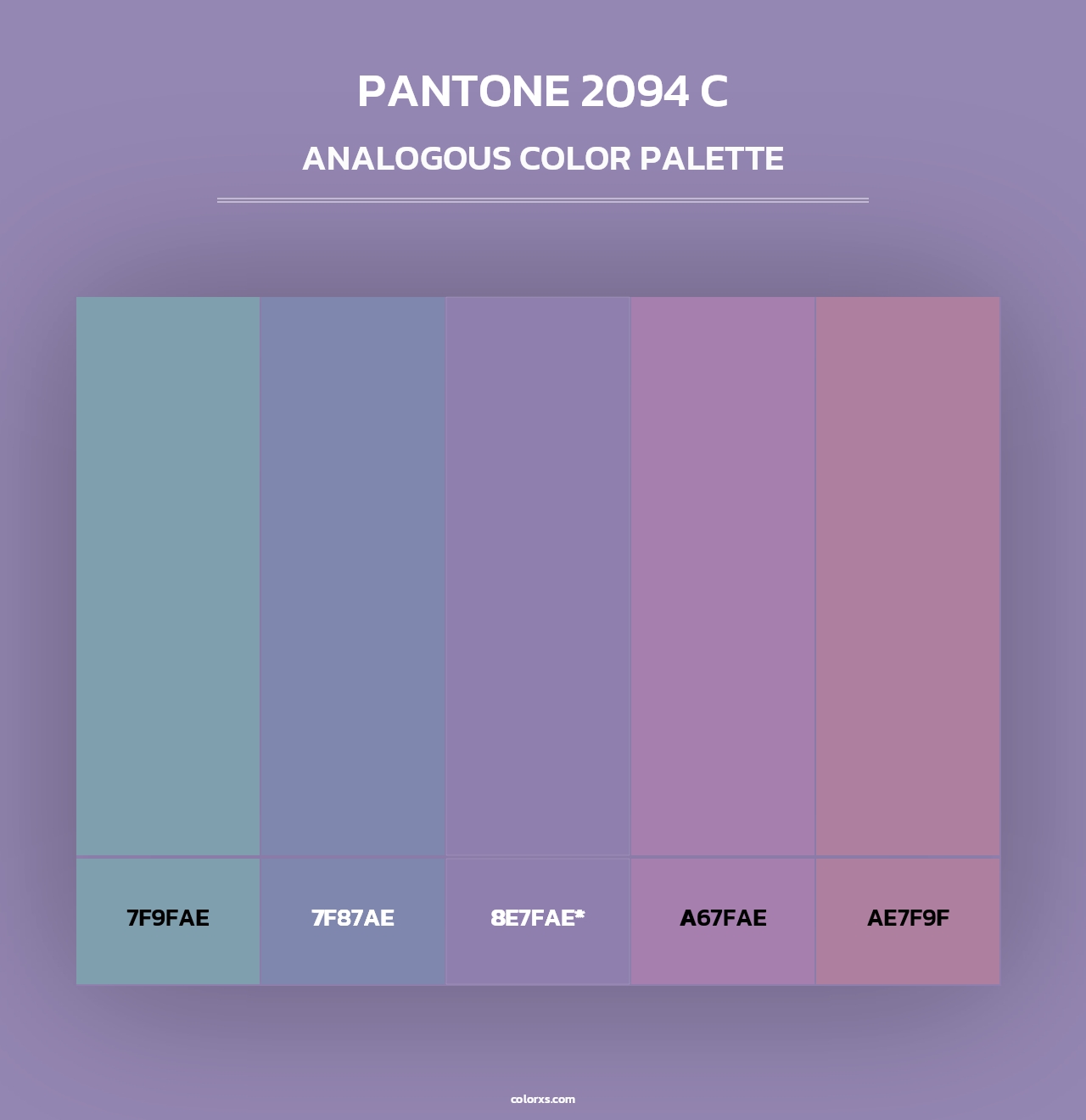 PANTONE 2094 C - Analogous Color Palette