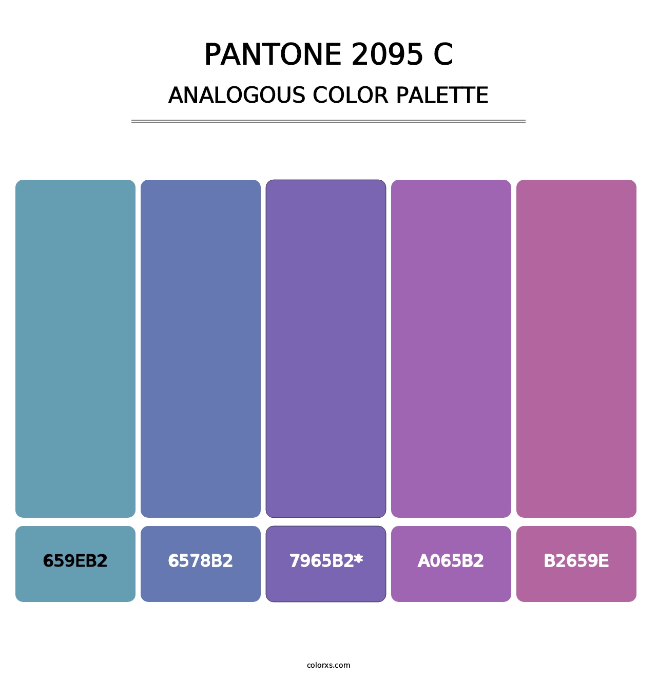 PANTONE 2095 C - Analogous Color Palette