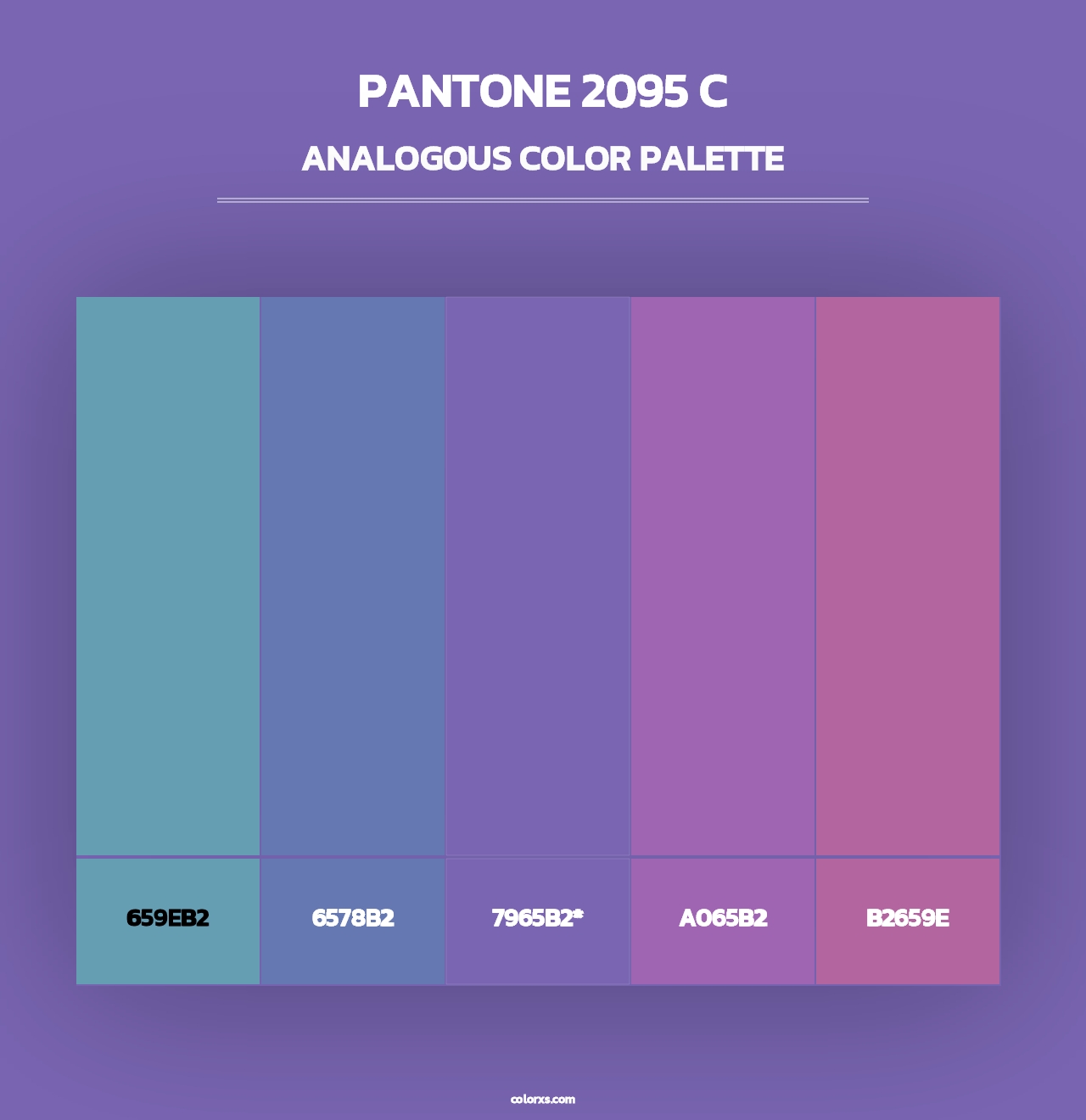 PANTONE 2095 C - Analogous Color Palette