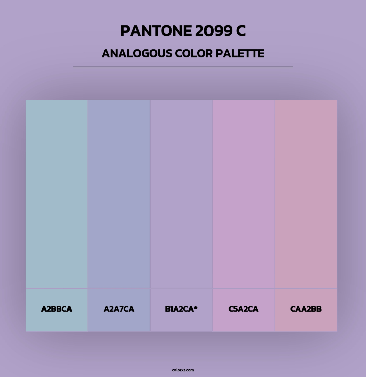 PANTONE 2099 C - Analogous Color Palette