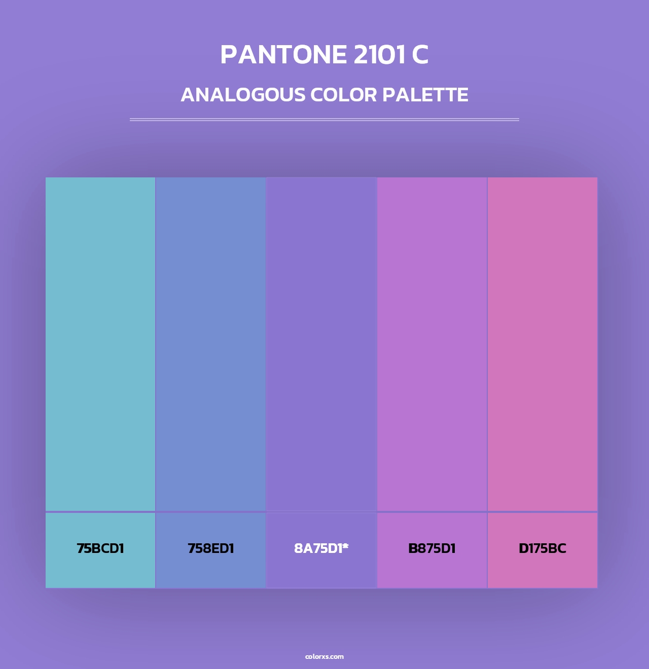 PANTONE 2101 C - Analogous Color Palette