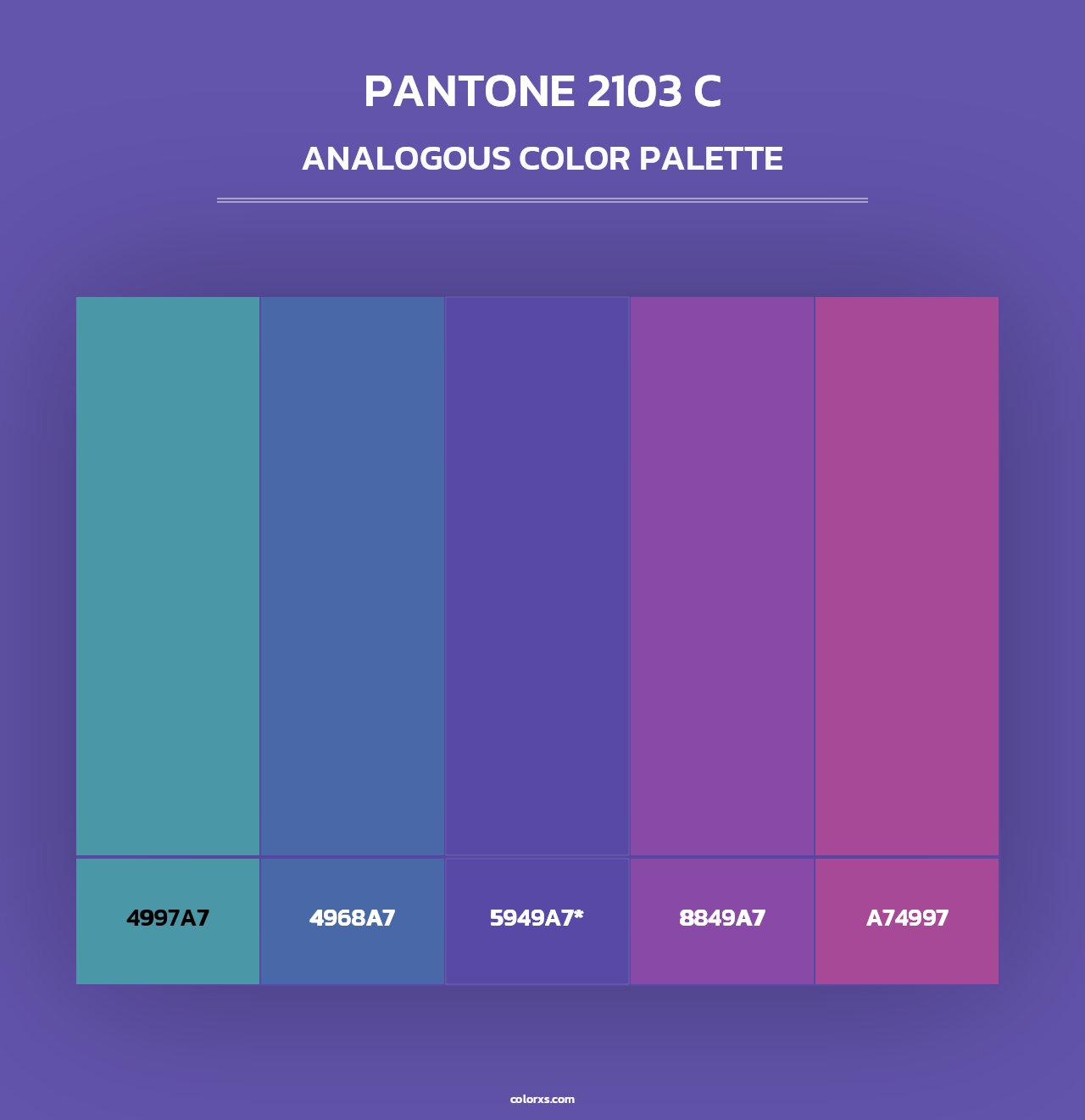 PANTONE 2103 C - Analogous Color Palette