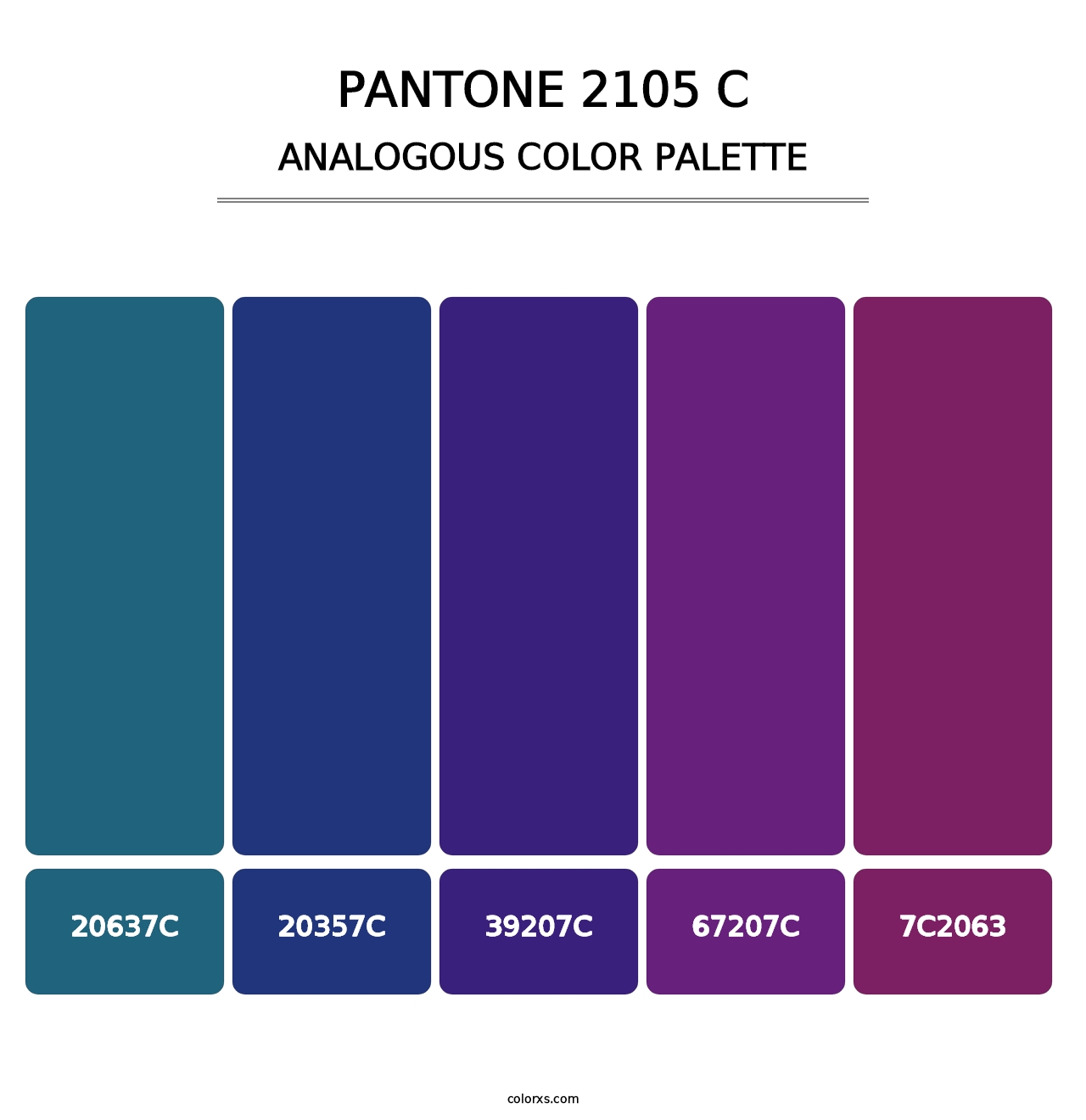 PANTONE 2105 C - Analogous Color Palette