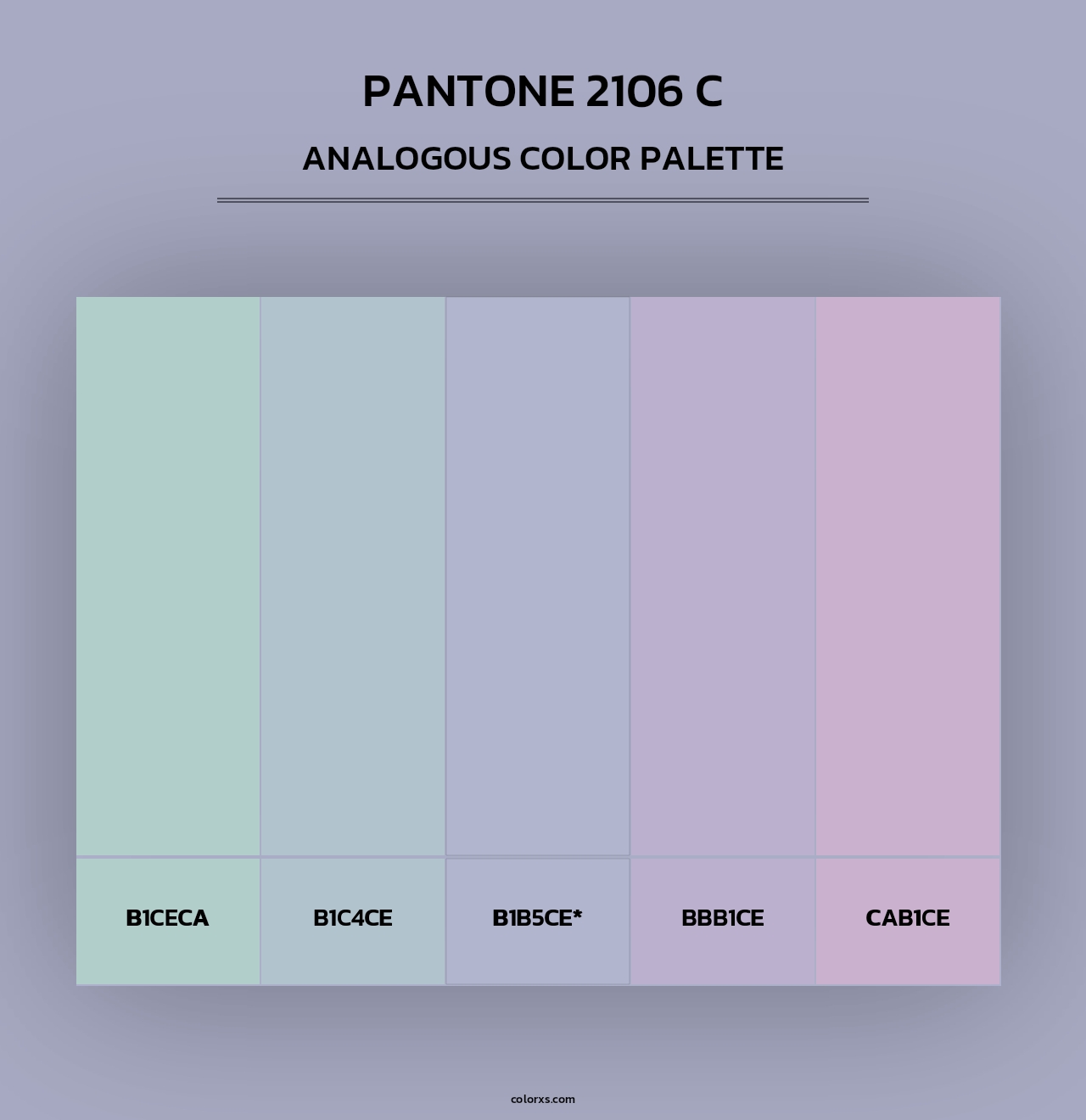 PANTONE 2106 C - Analogous Color Palette