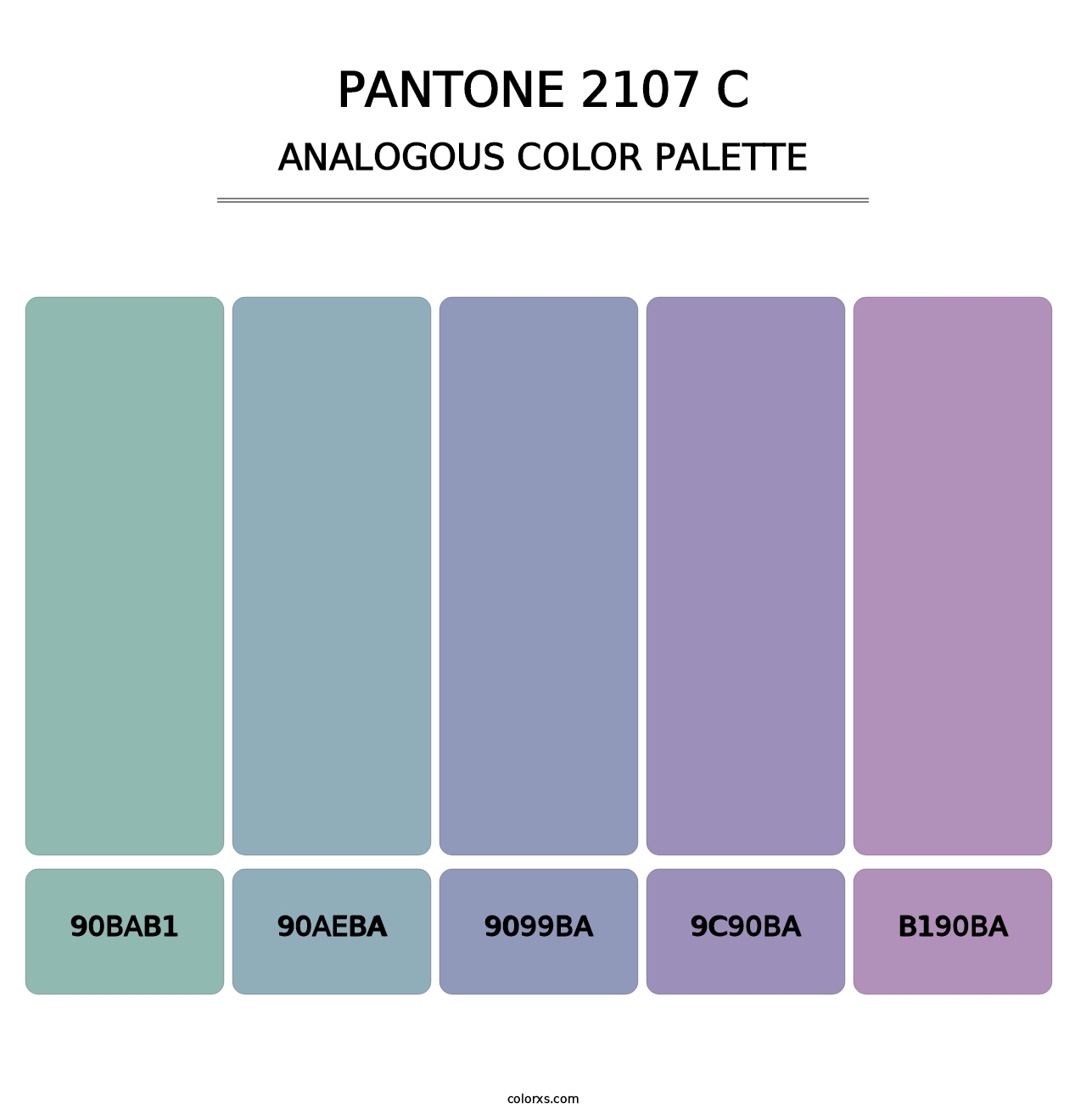 PANTONE 2107 C - Analogous Color Palette