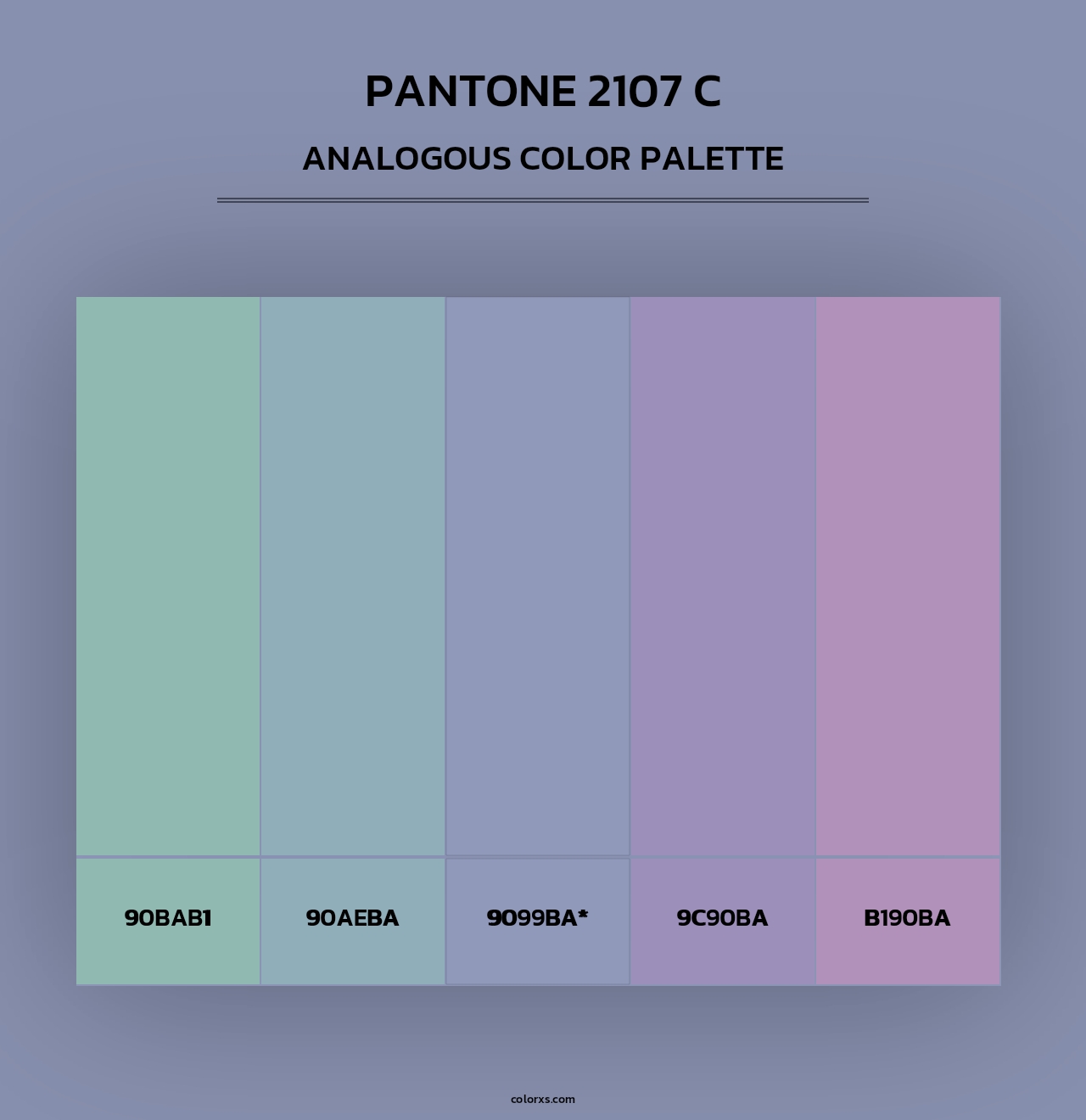 PANTONE 2107 C - Analogous Color Palette