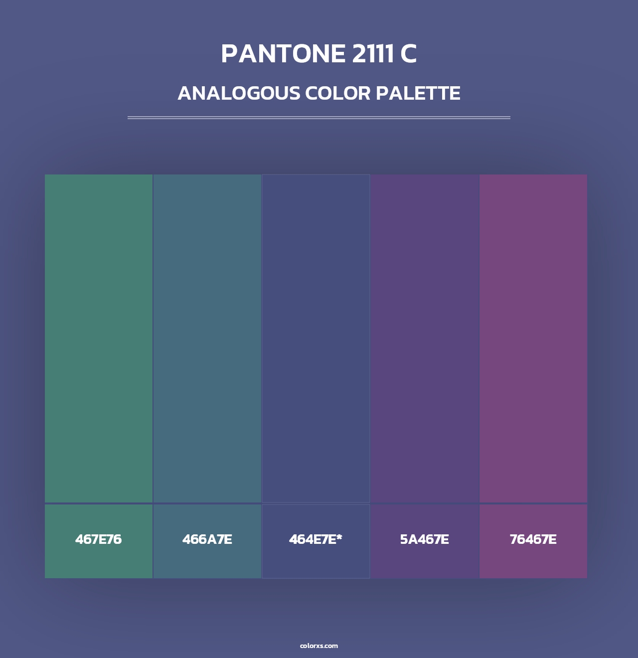 PANTONE 2111 C - Analogous Color Palette