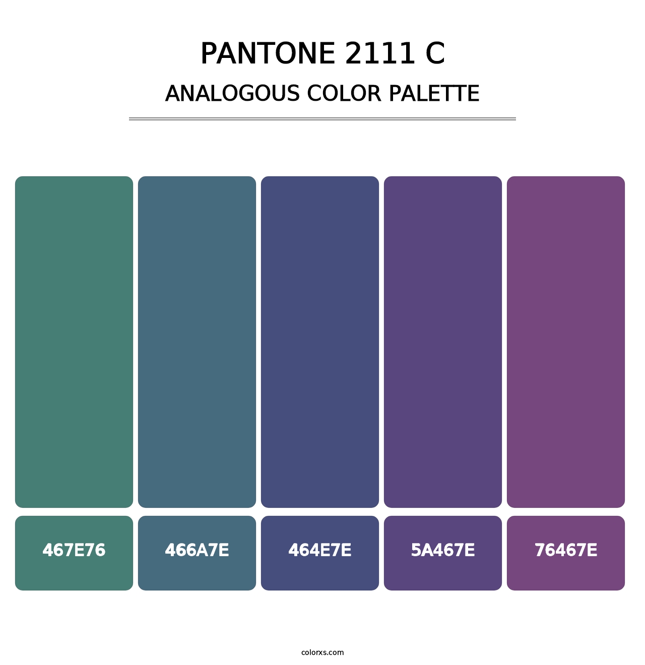 PANTONE 2111 C - Analogous Color Palette
