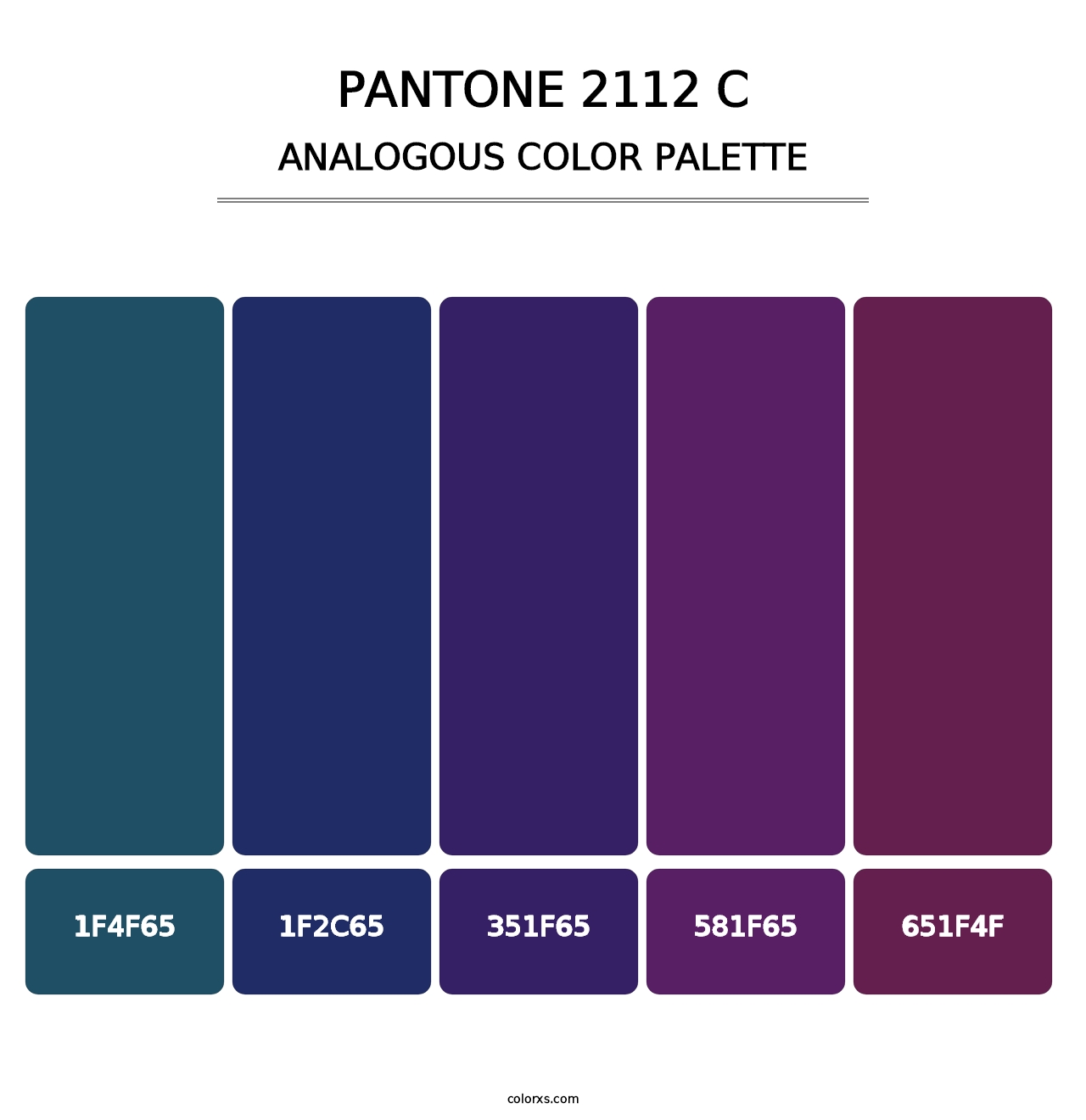 PANTONE 2112 C - Analogous Color Palette