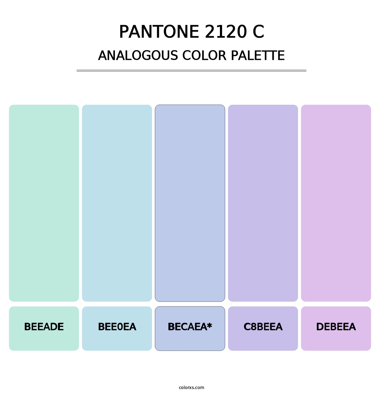 PANTONE 2120 C - Analogous Color Palette
