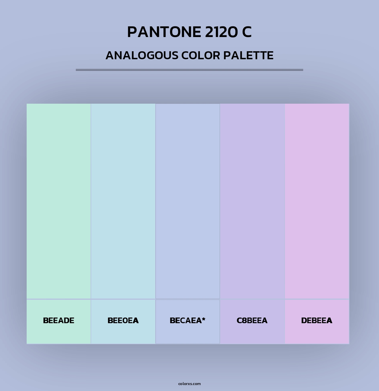 PANTONE 2120 C - Analogous Color Palette