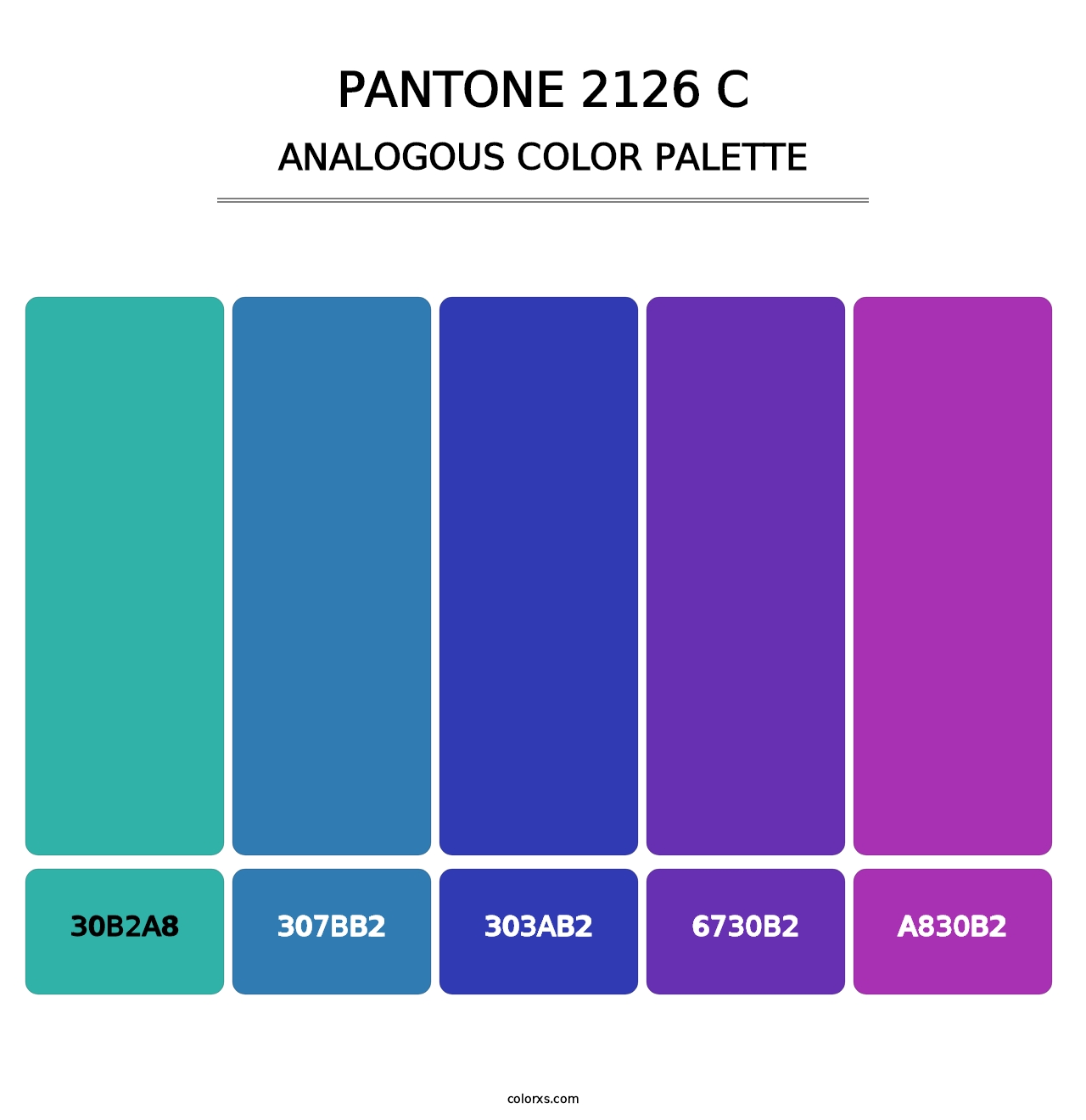 PANTONE 2126 C - Analogous Color Palette