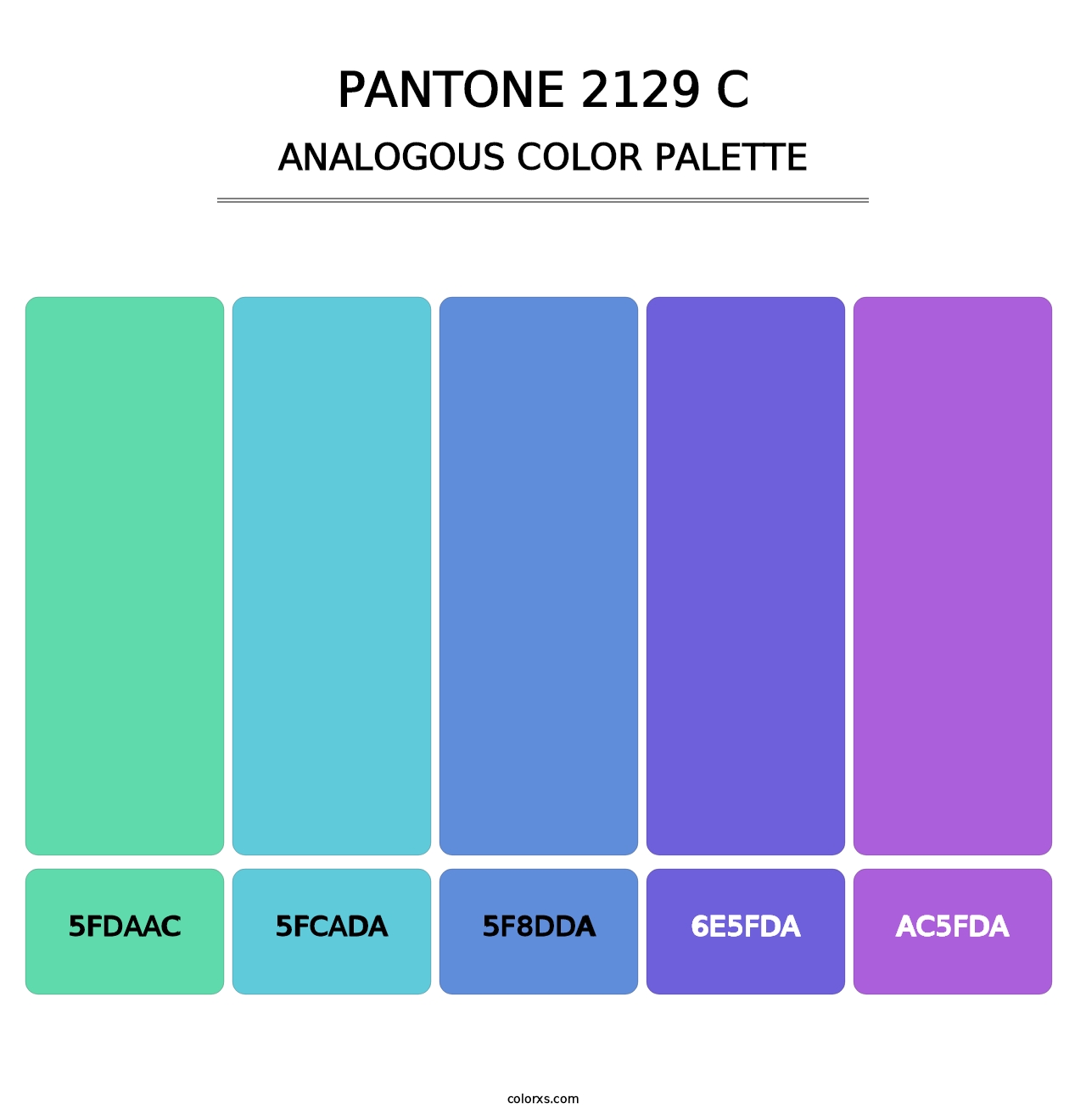 PANTONE 2129 C - Analogous Color Palette