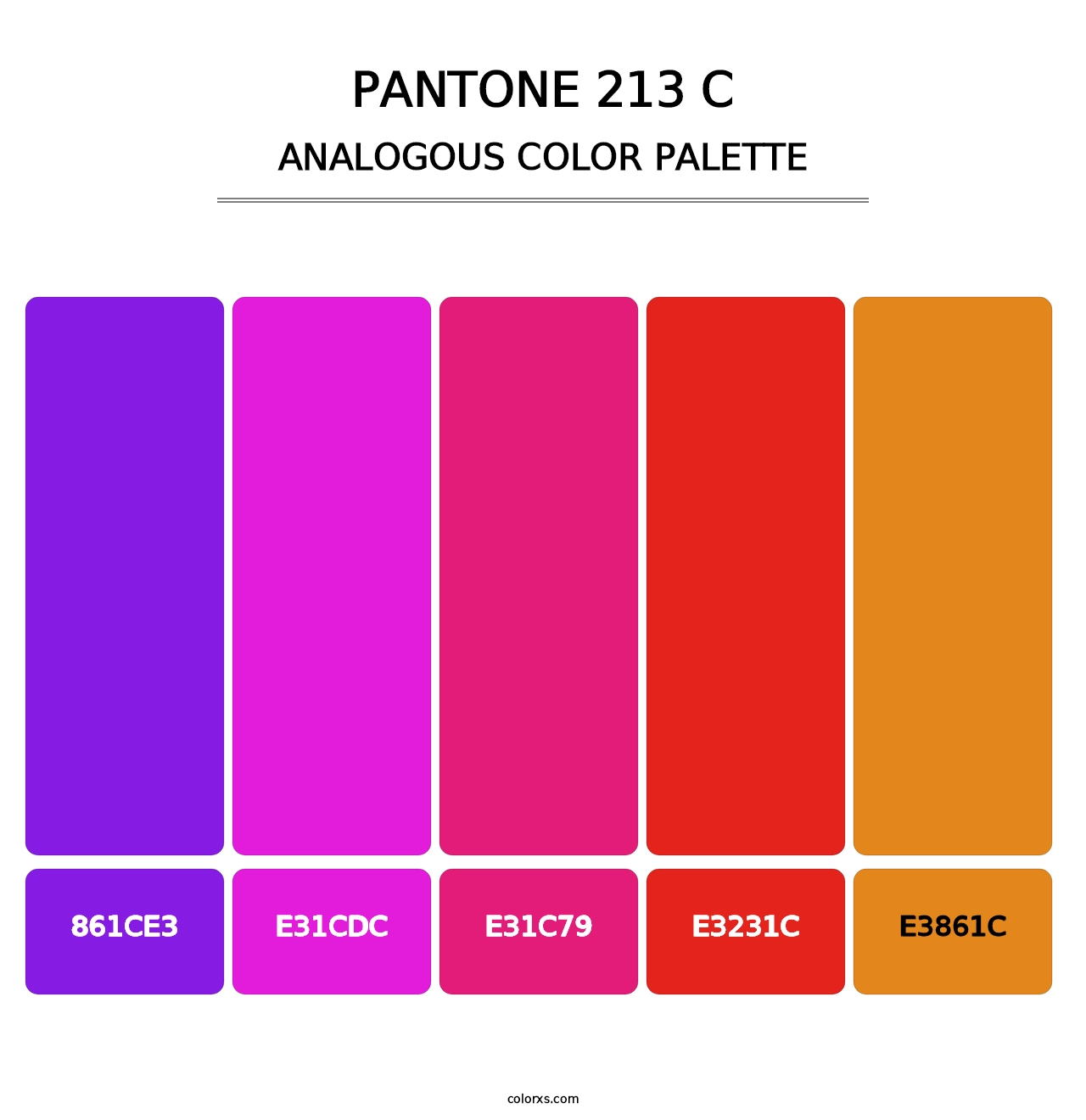 PANTONE 213 C - Analogous Color Palette