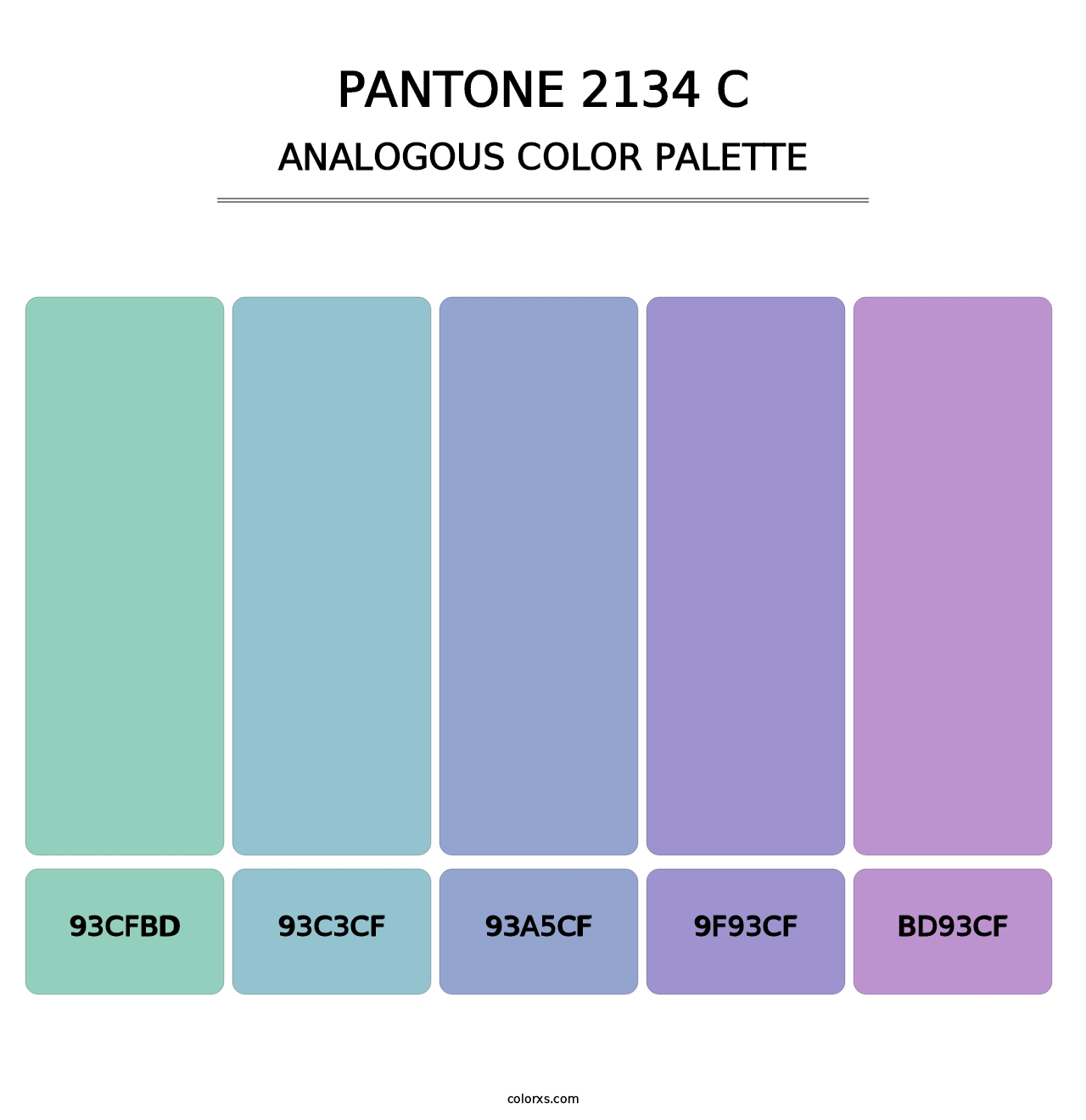 PANTONE 2134 C - Analogous Color Palette