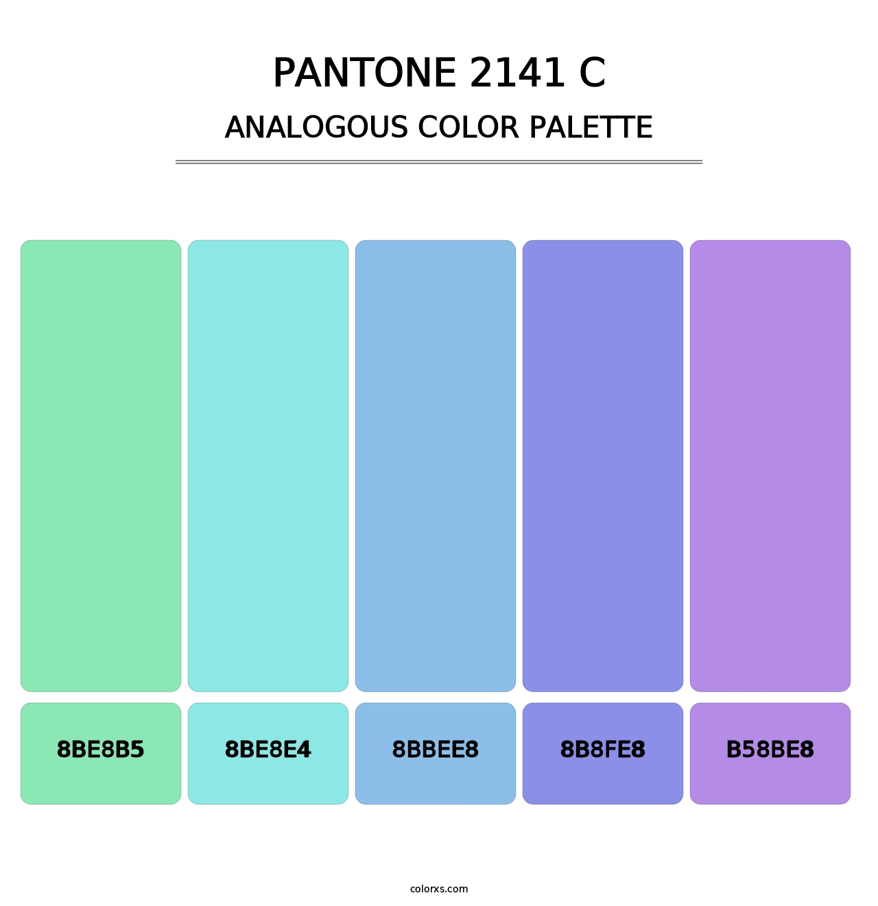PANTONE 2141 C - Analogous Color Palette