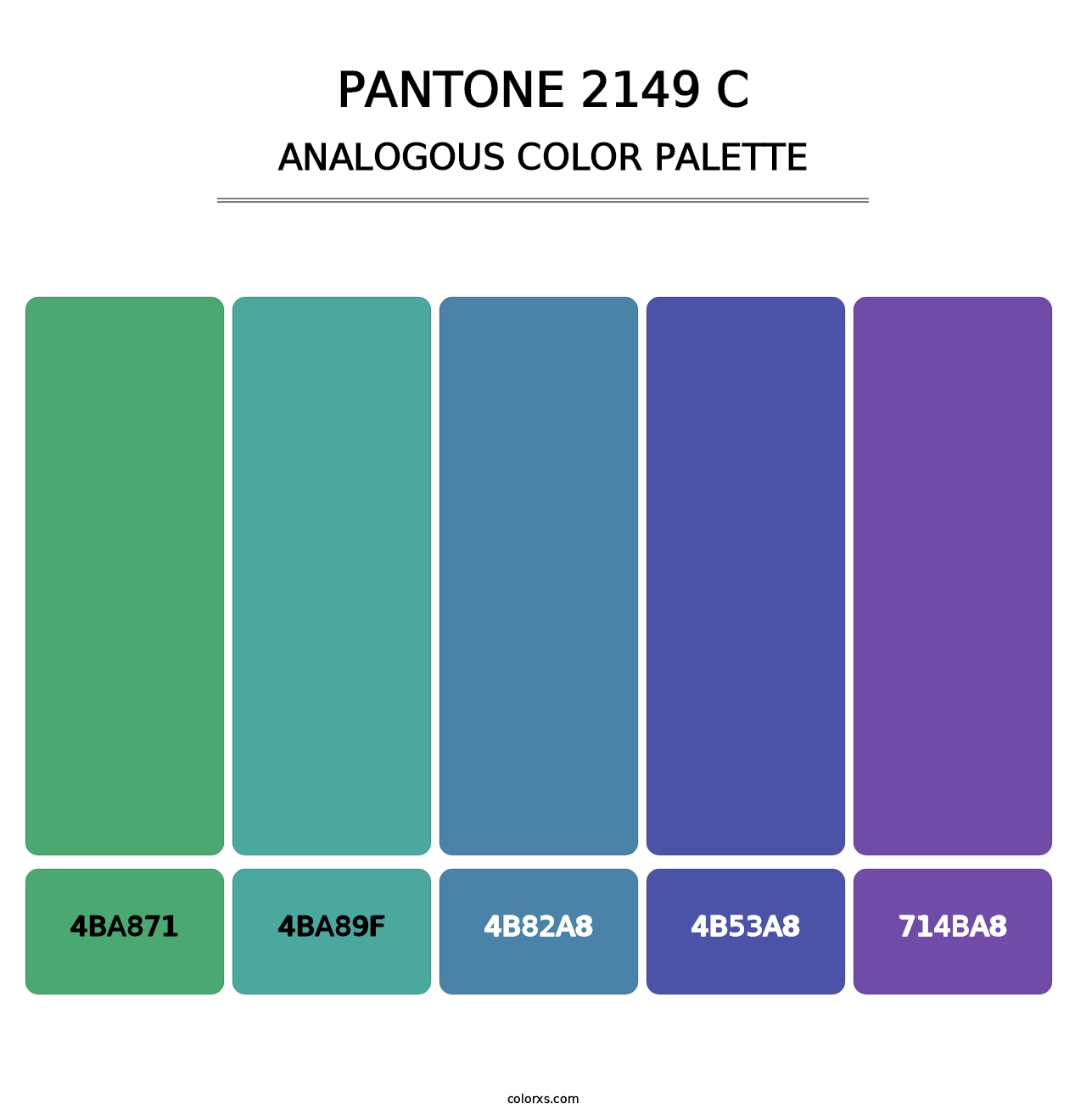 PANTONE 2149 C - Analogous Color Palette