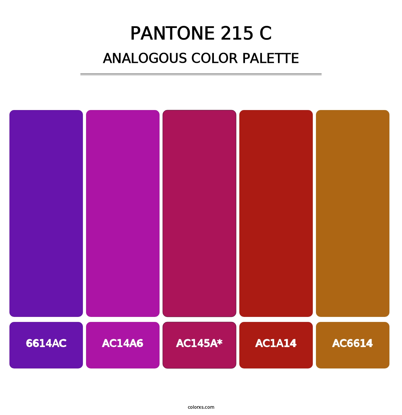 PANTONE 215 C - Analogous Color Palette