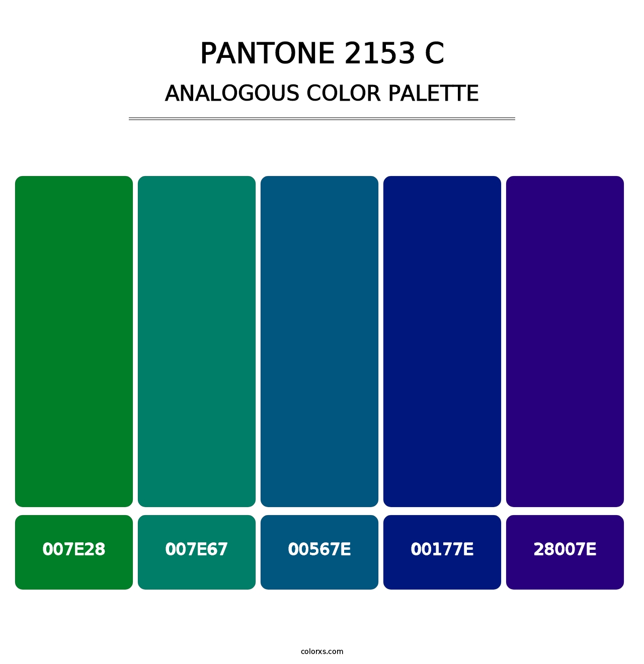 PANTONE 2153 C - Analogous Color Palette