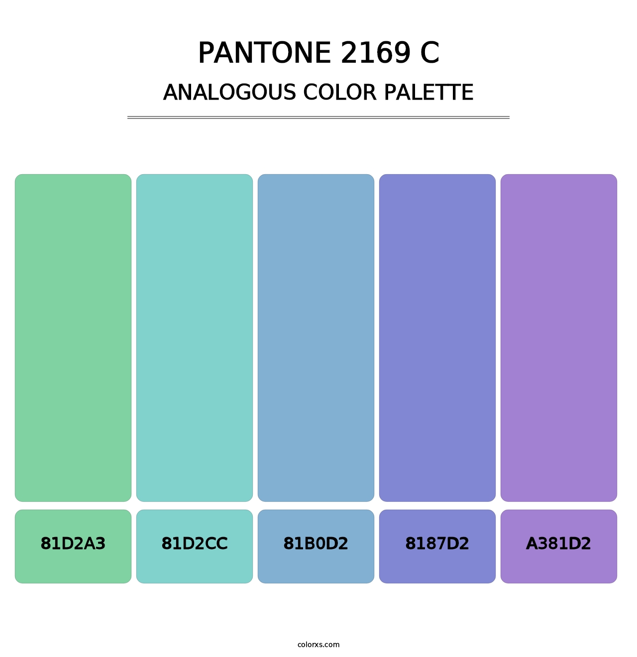 PANTONE 2169 C - Analogous Color Palette
