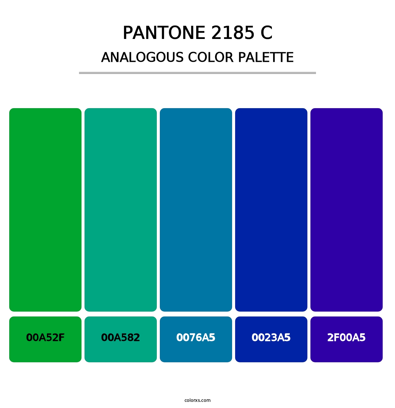PANTONE 2185 C - Analogous Color Palette