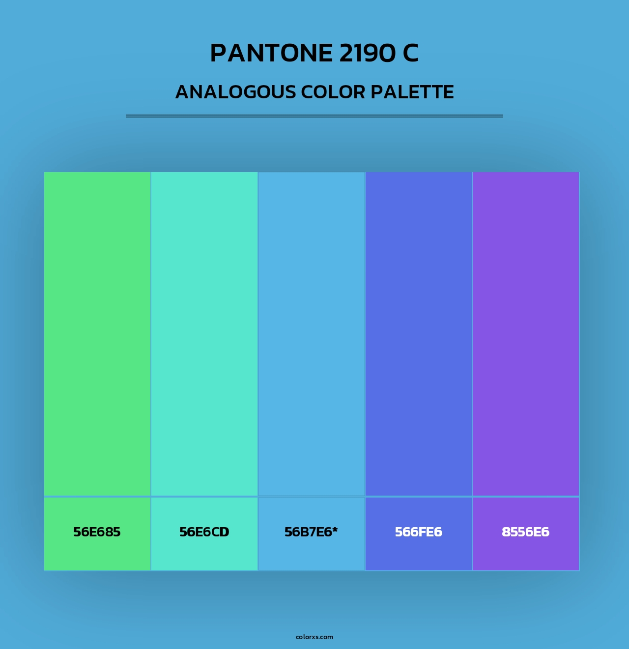 PANTONE 2190 C - Analogous Color Palette