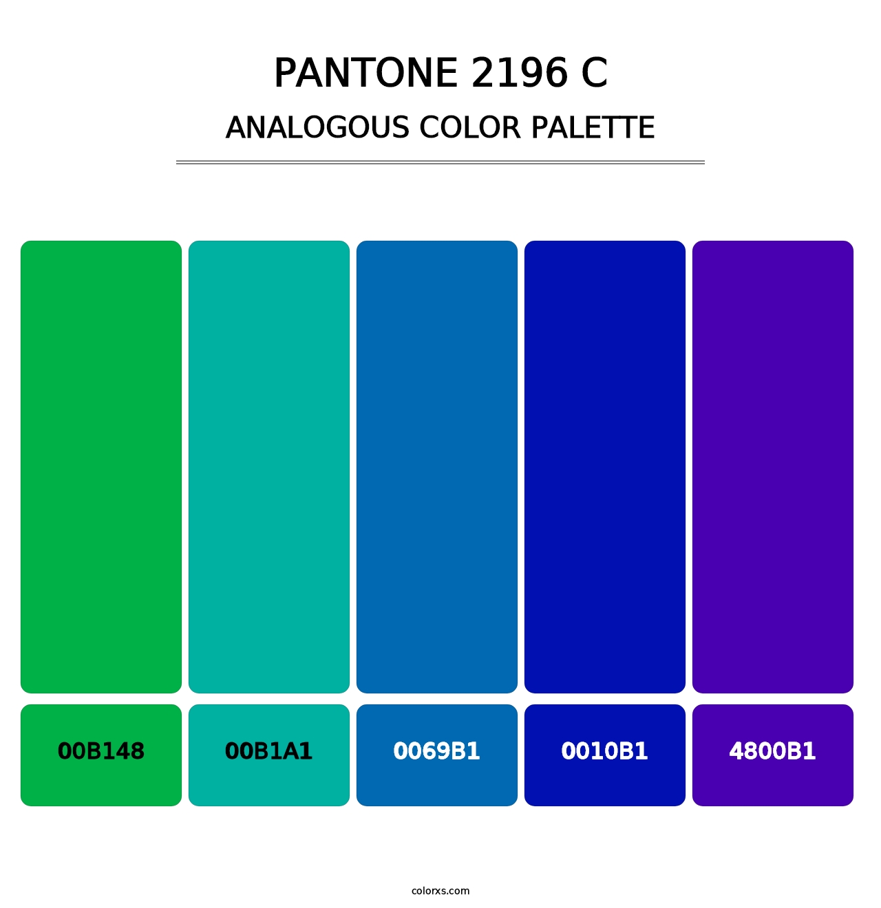 PANTONE 2196 C - Analogous Color Palette