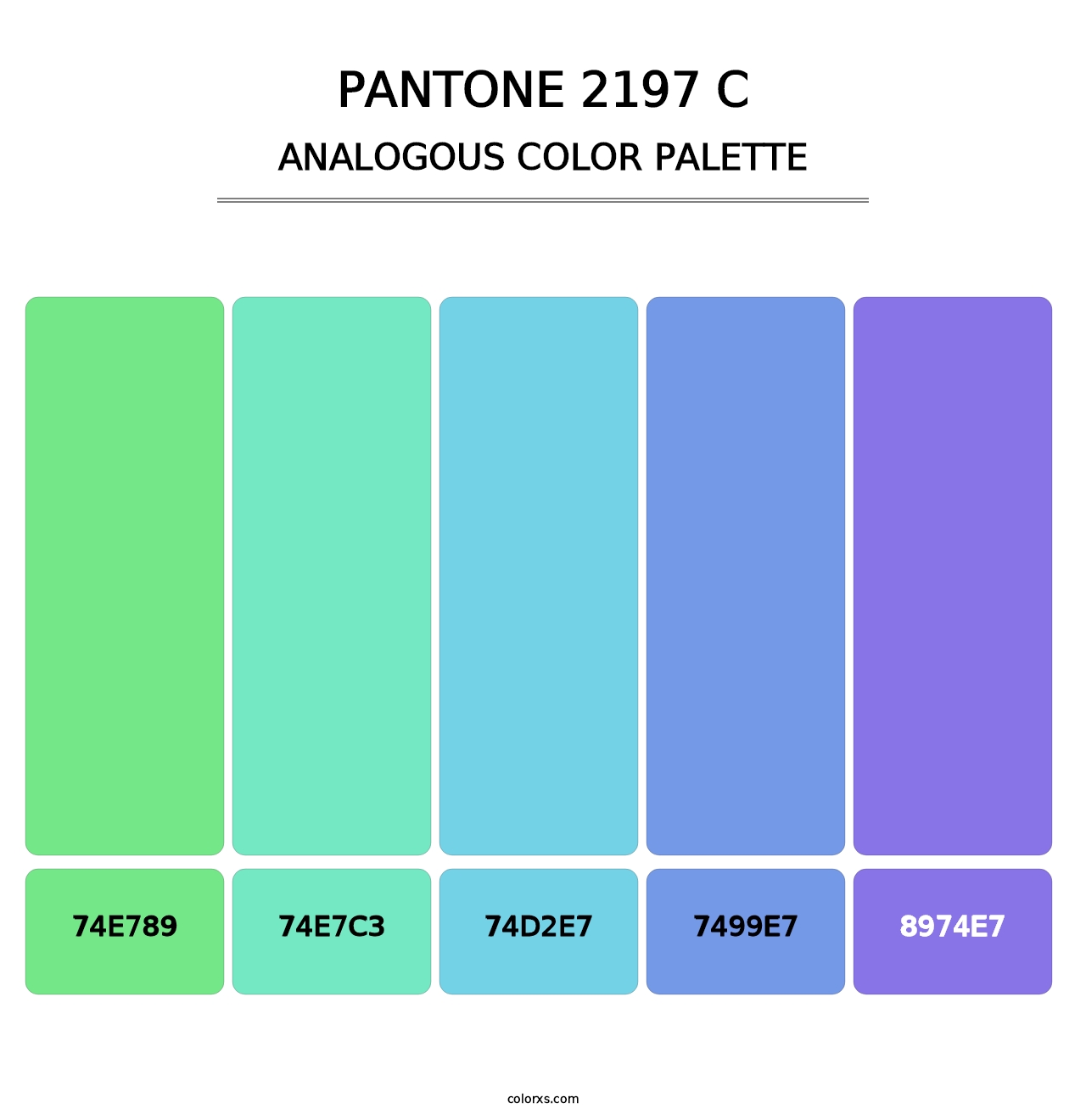 PANTONE 2197 C - Analogous Color Palette
