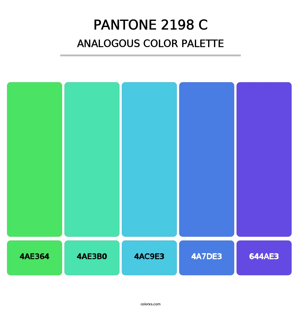 PANTONE 2198 C - Analogous Color Palette