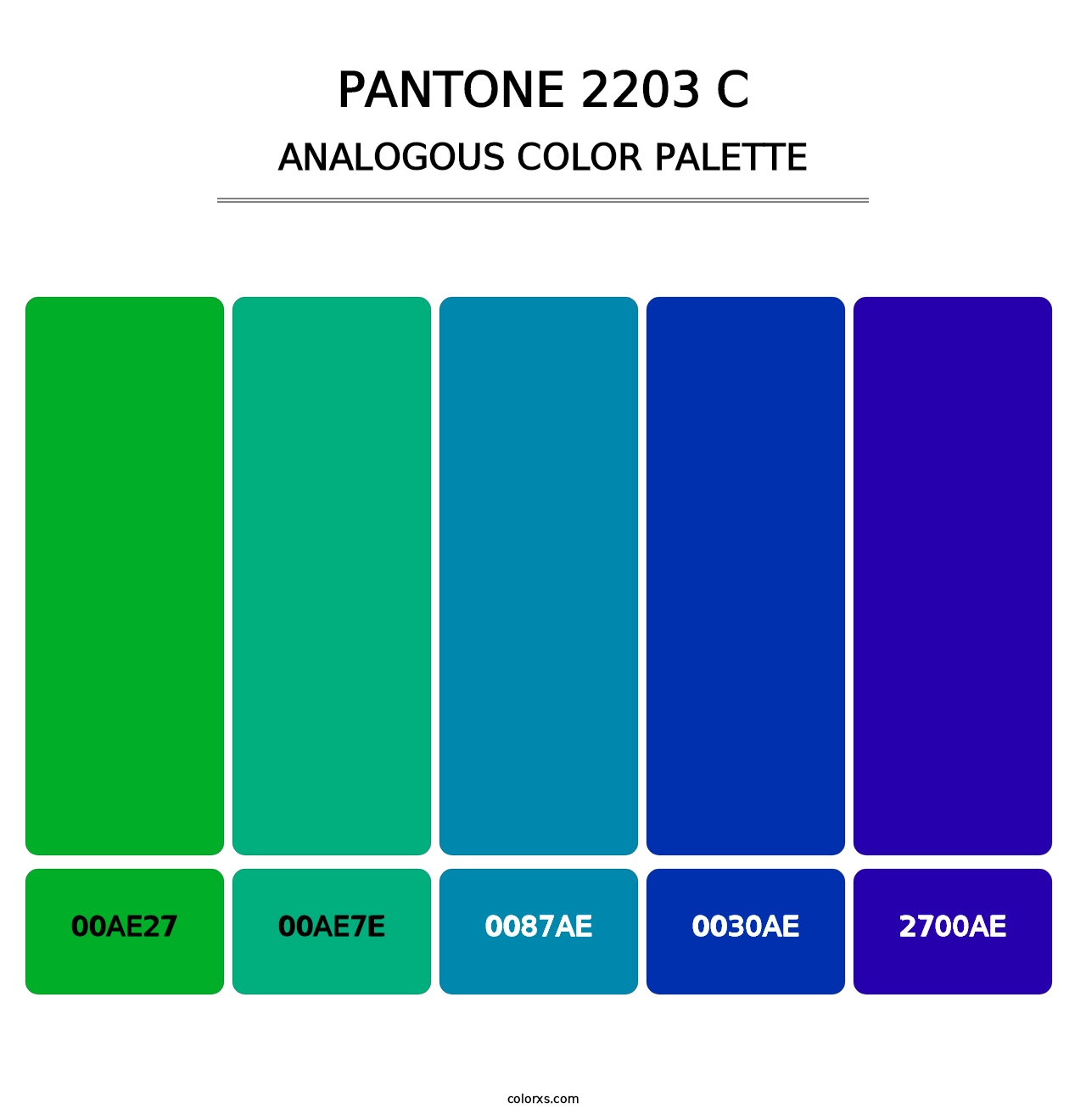 PANTONE 2203 C - Analogous Color Palette