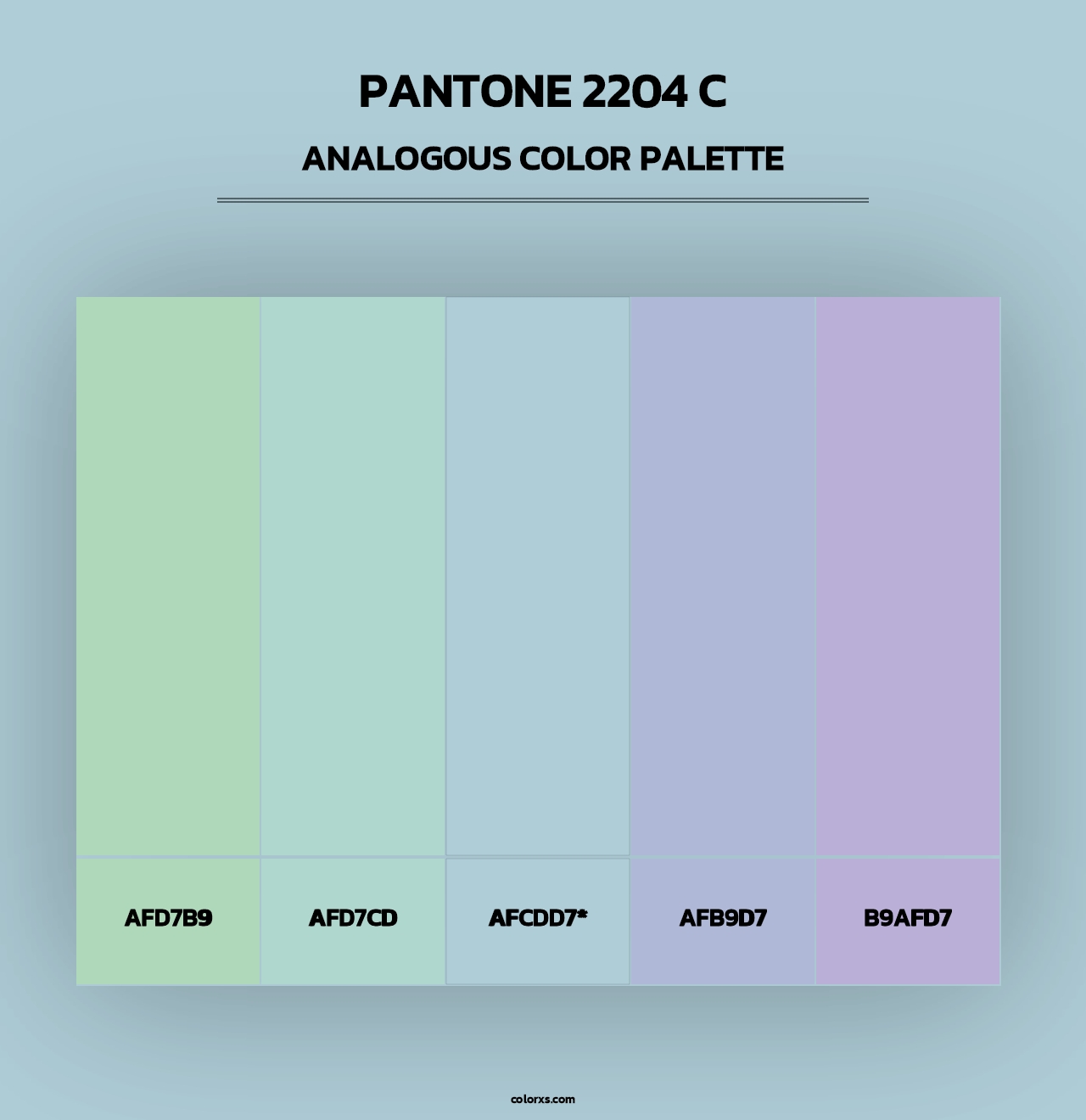 PANTONE 2204 C - Analogous Color Palette