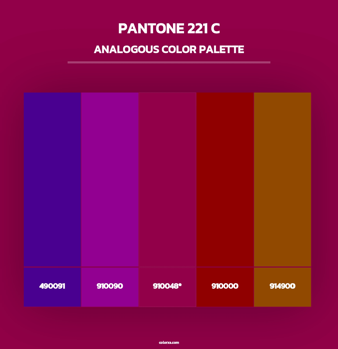 PANTONE 221 C - Analogous Color Palette