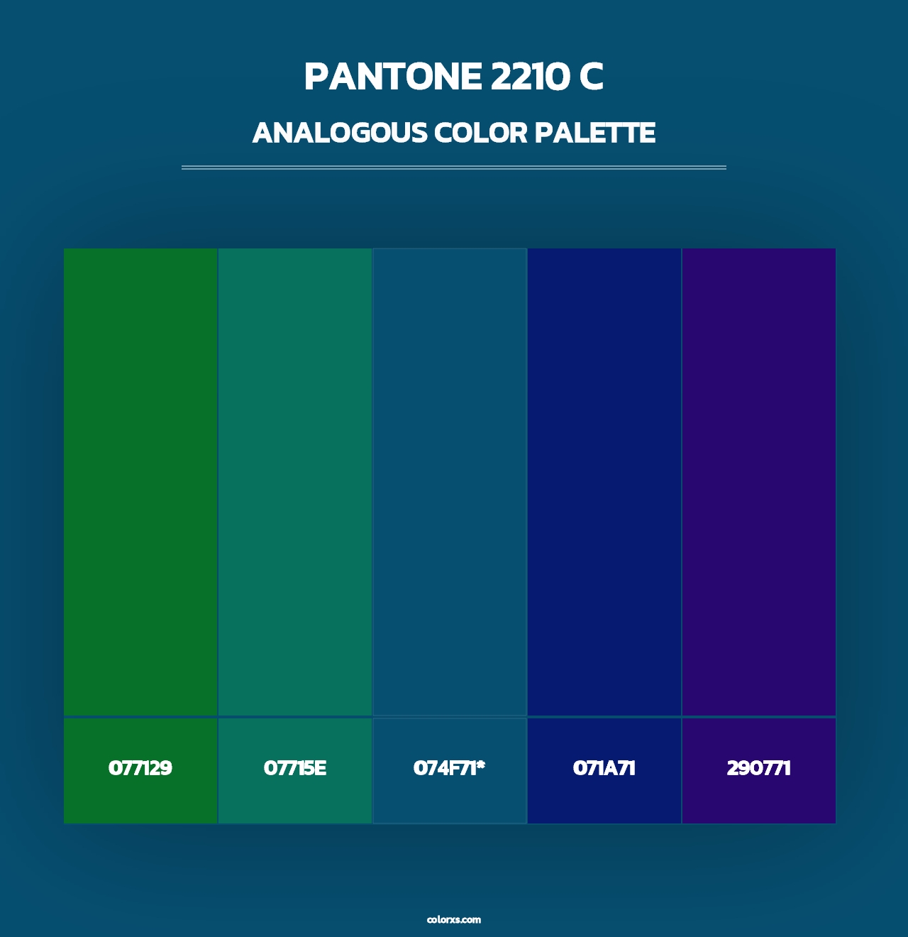 PANTONE 2210 C - Analogous Color Palette