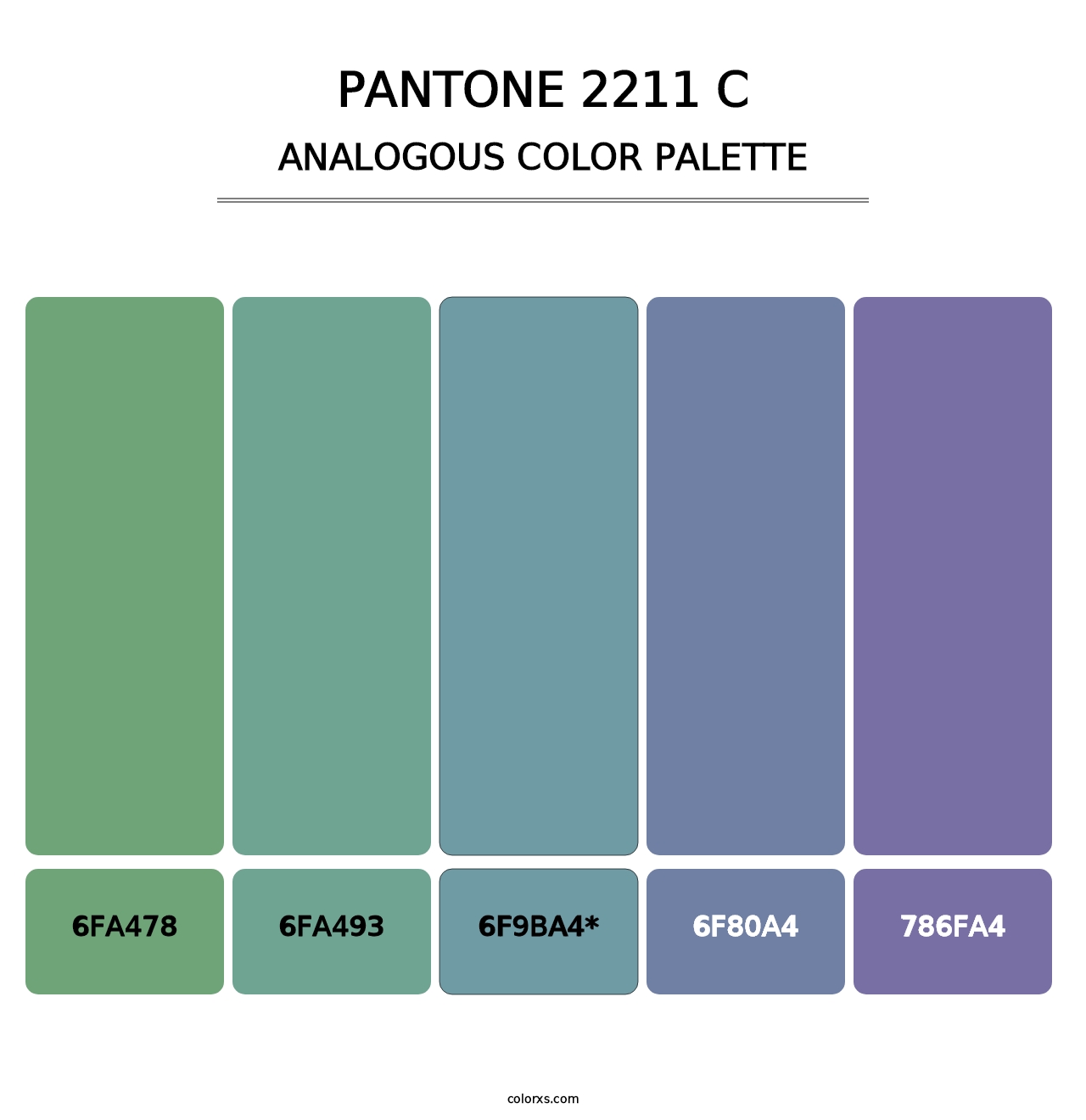 PANTONE 2211 C - Analogous Color Palette