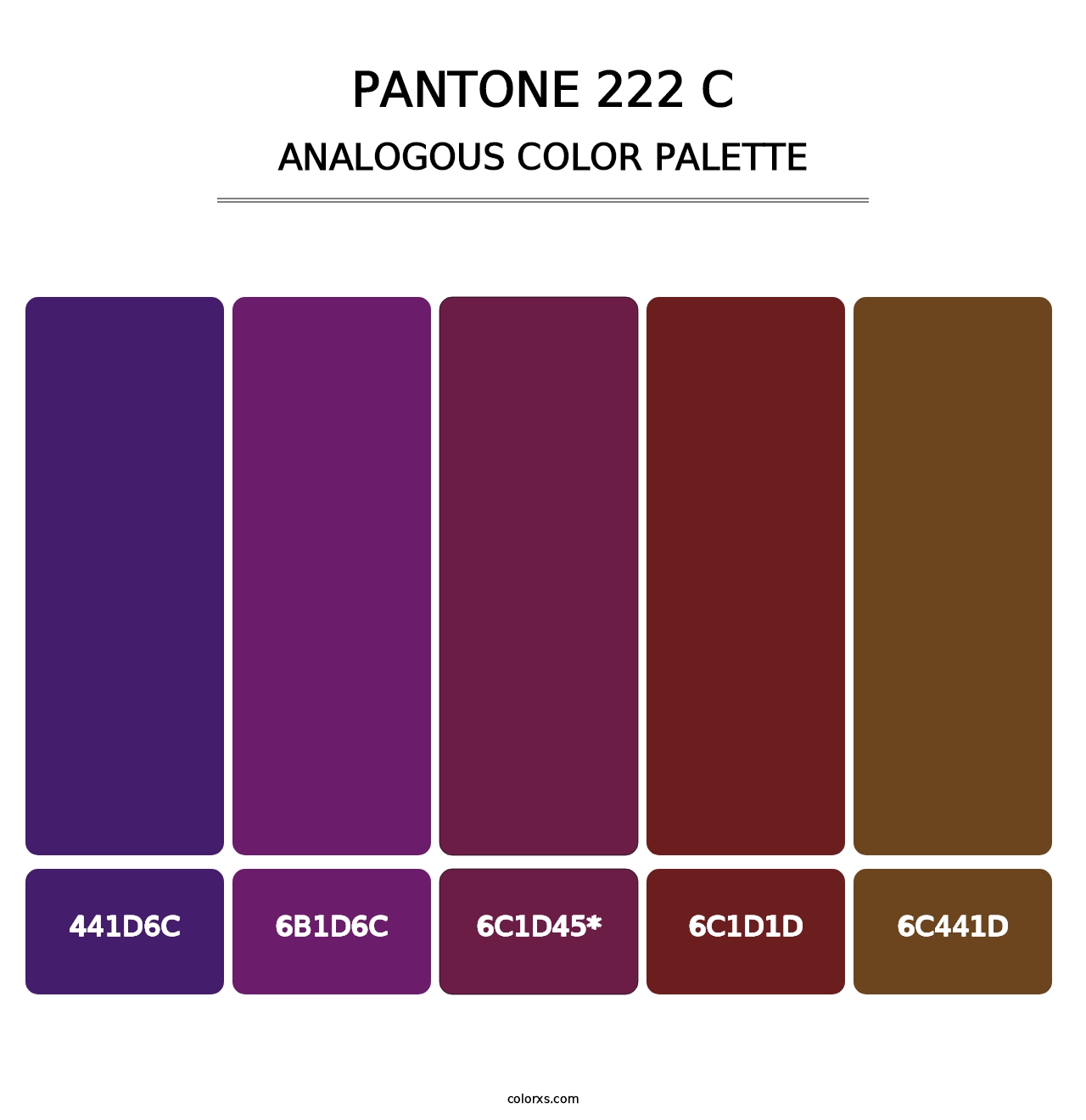 PANTONE 222 C - Analogous Color Palette