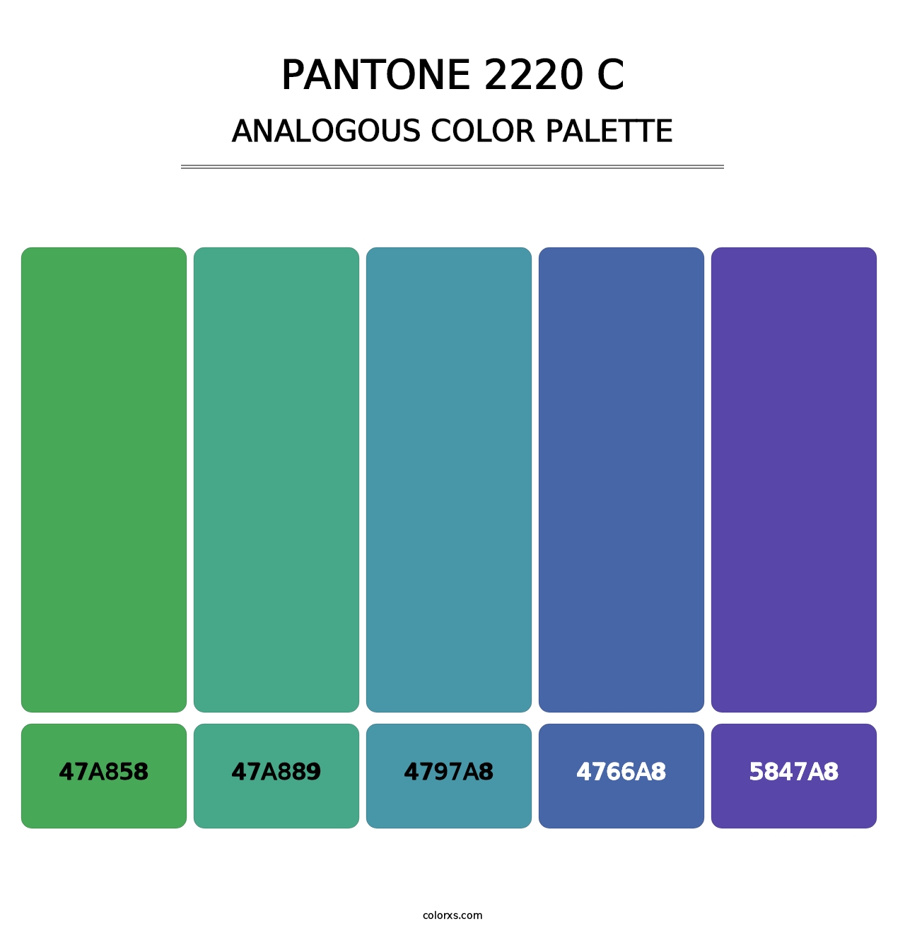 PANTONE 2220 C - Analogous Color Palette