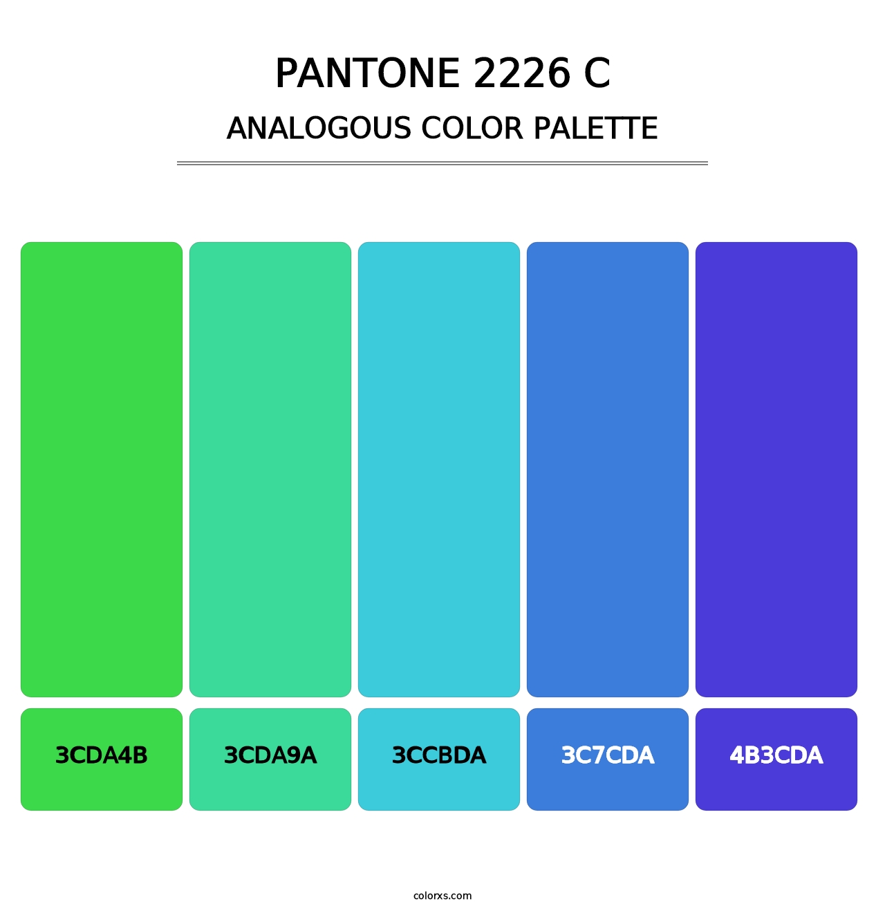 PANTONE 2226 C - Analogous Color Palette