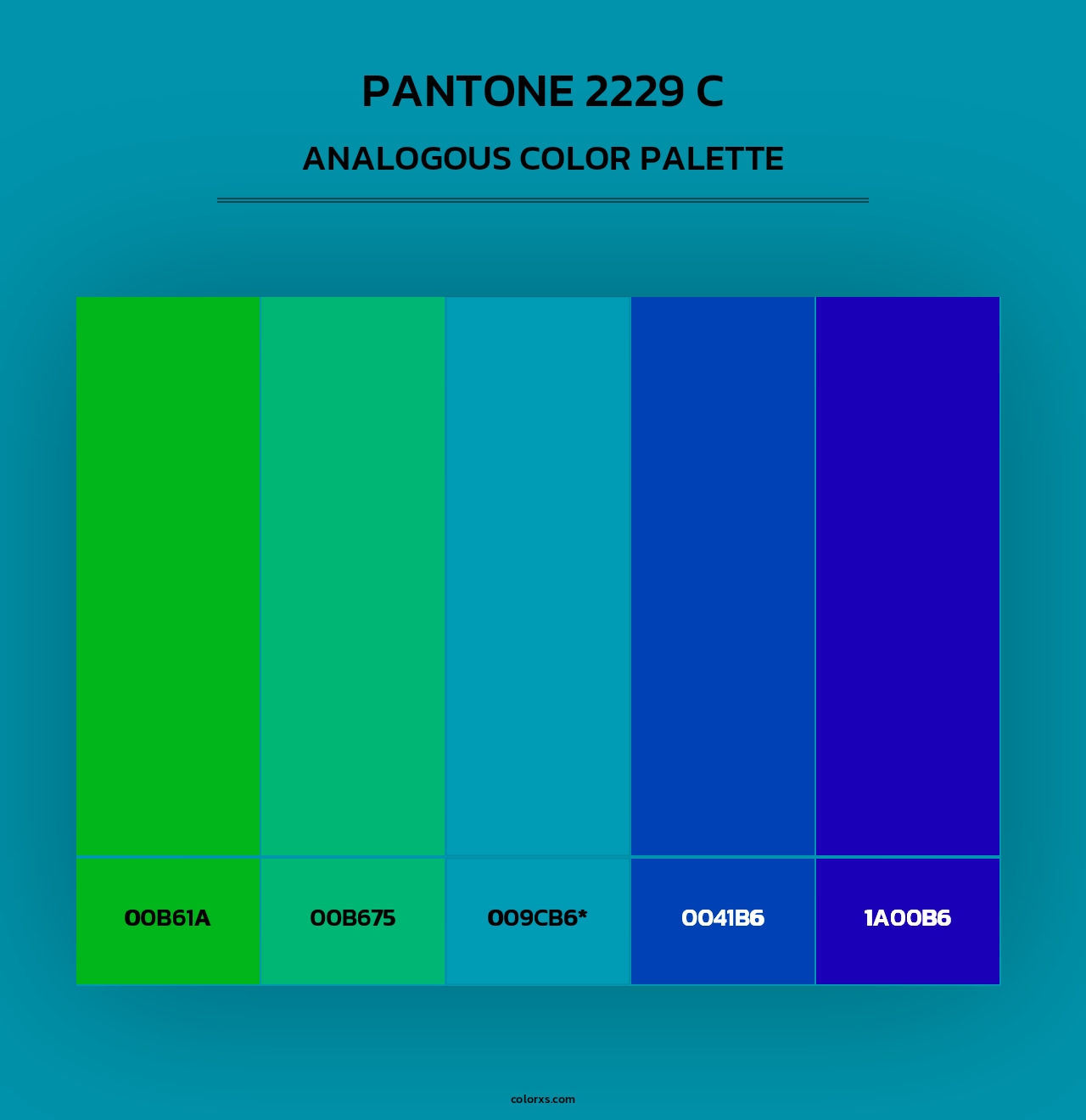 PANTONE 2229 C - Analogous Color Palette