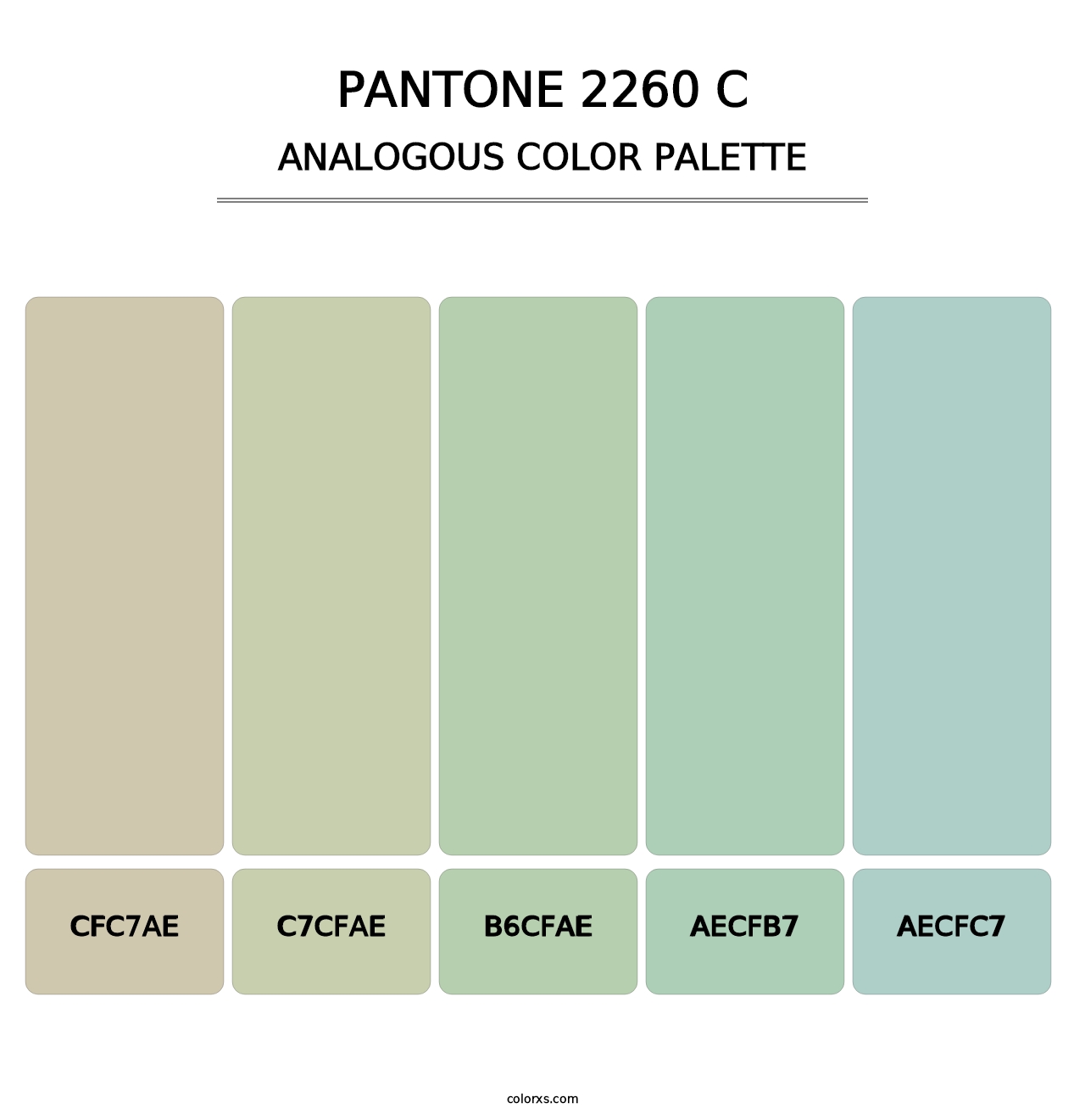 PANTONE 2260 C - Analogous Color Palette