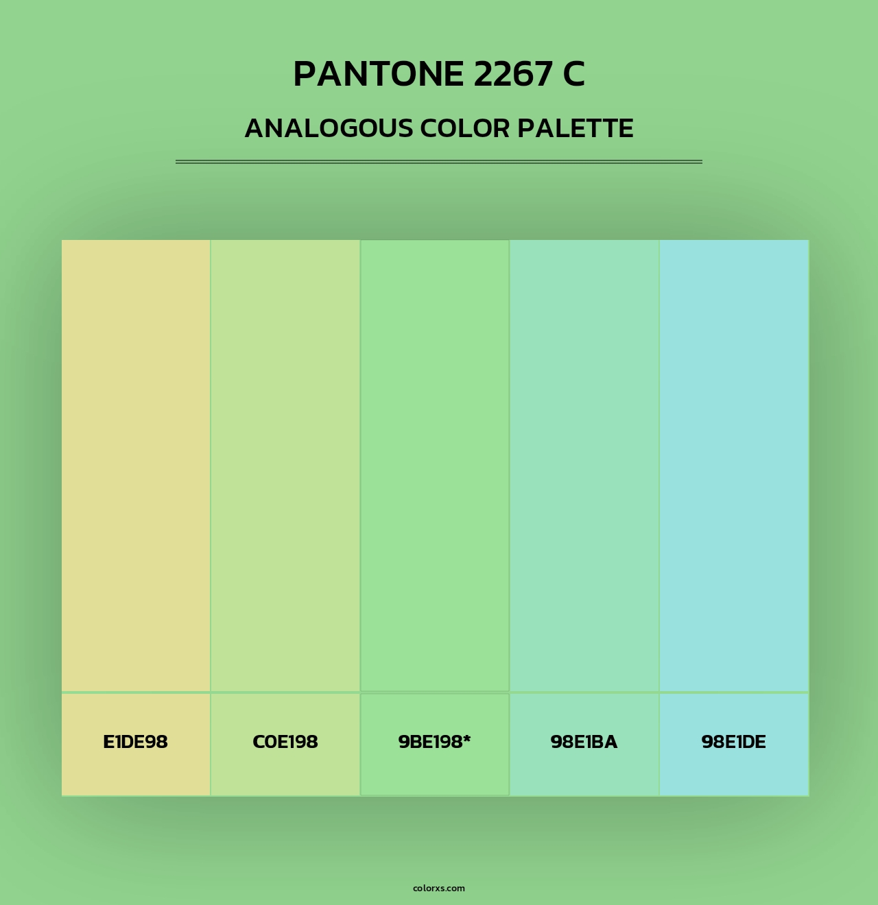 PANTONE 2267 C - Analogous Color Palette